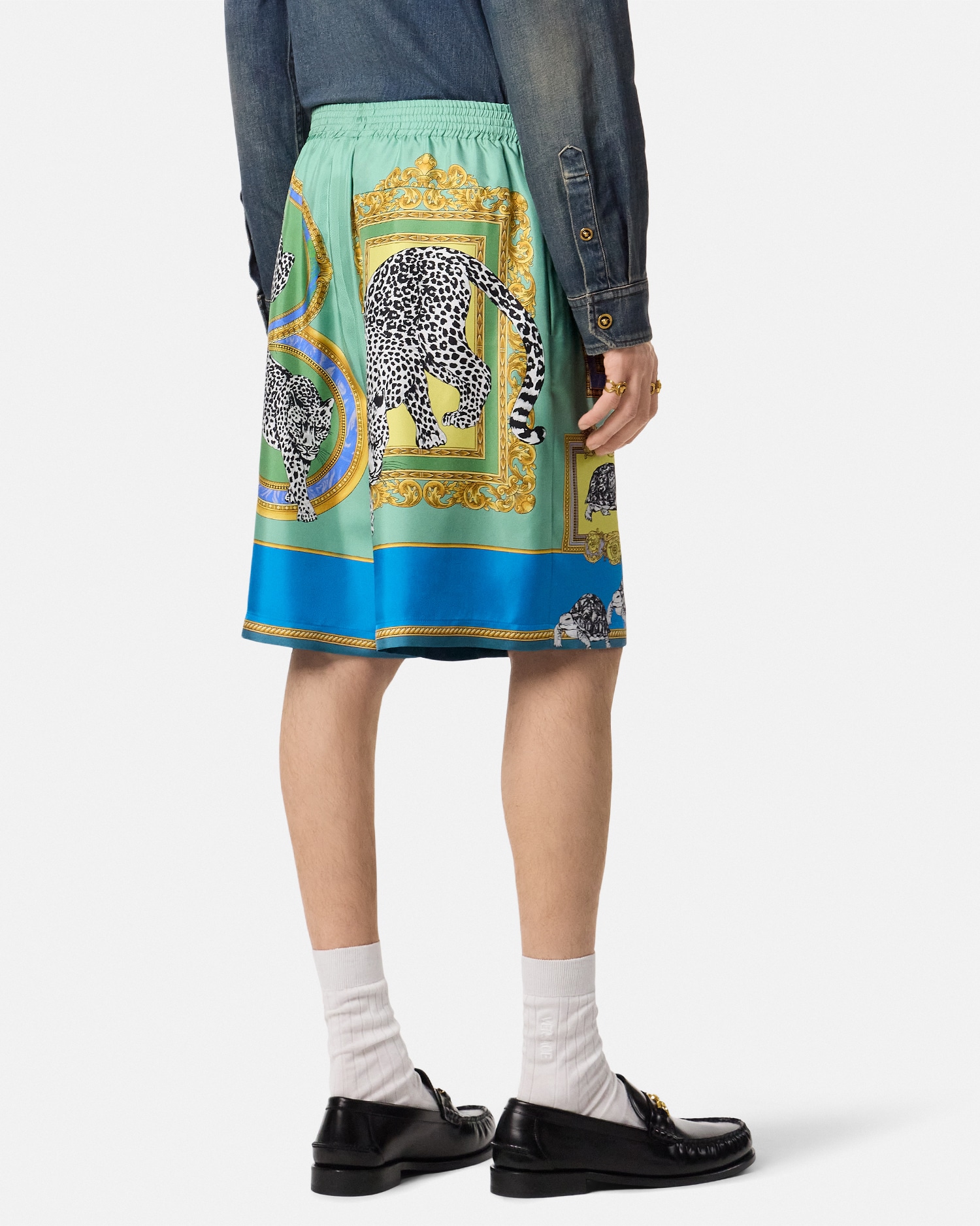 Versace Safari Silk Shorts
