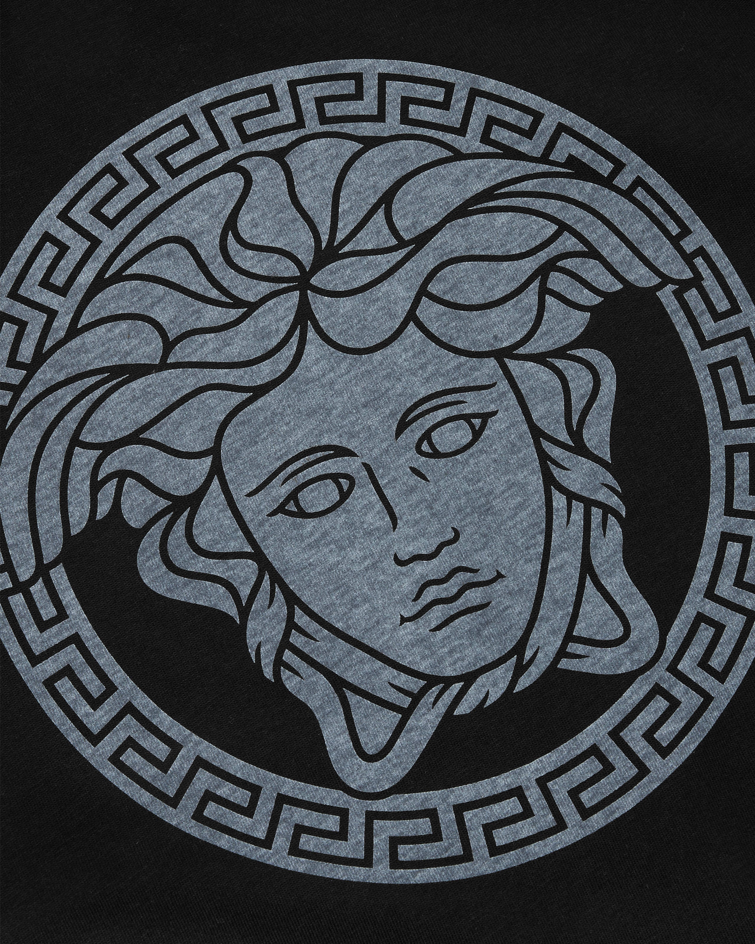 Kids Printed Cotton-Jersey T-Shirt Black | VERSACE US