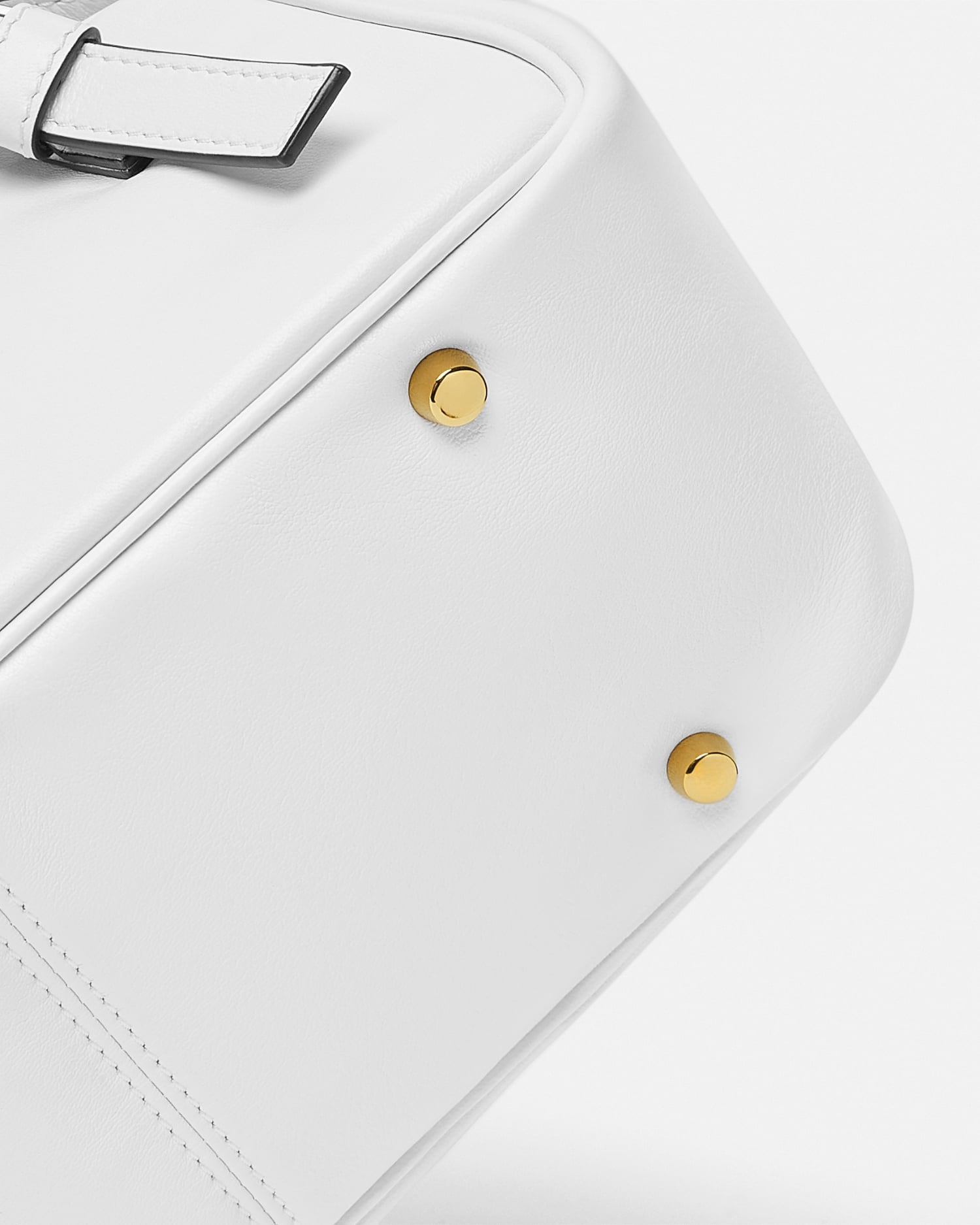 Versace Tag Nappa Bowling Bag White | VERSACE US