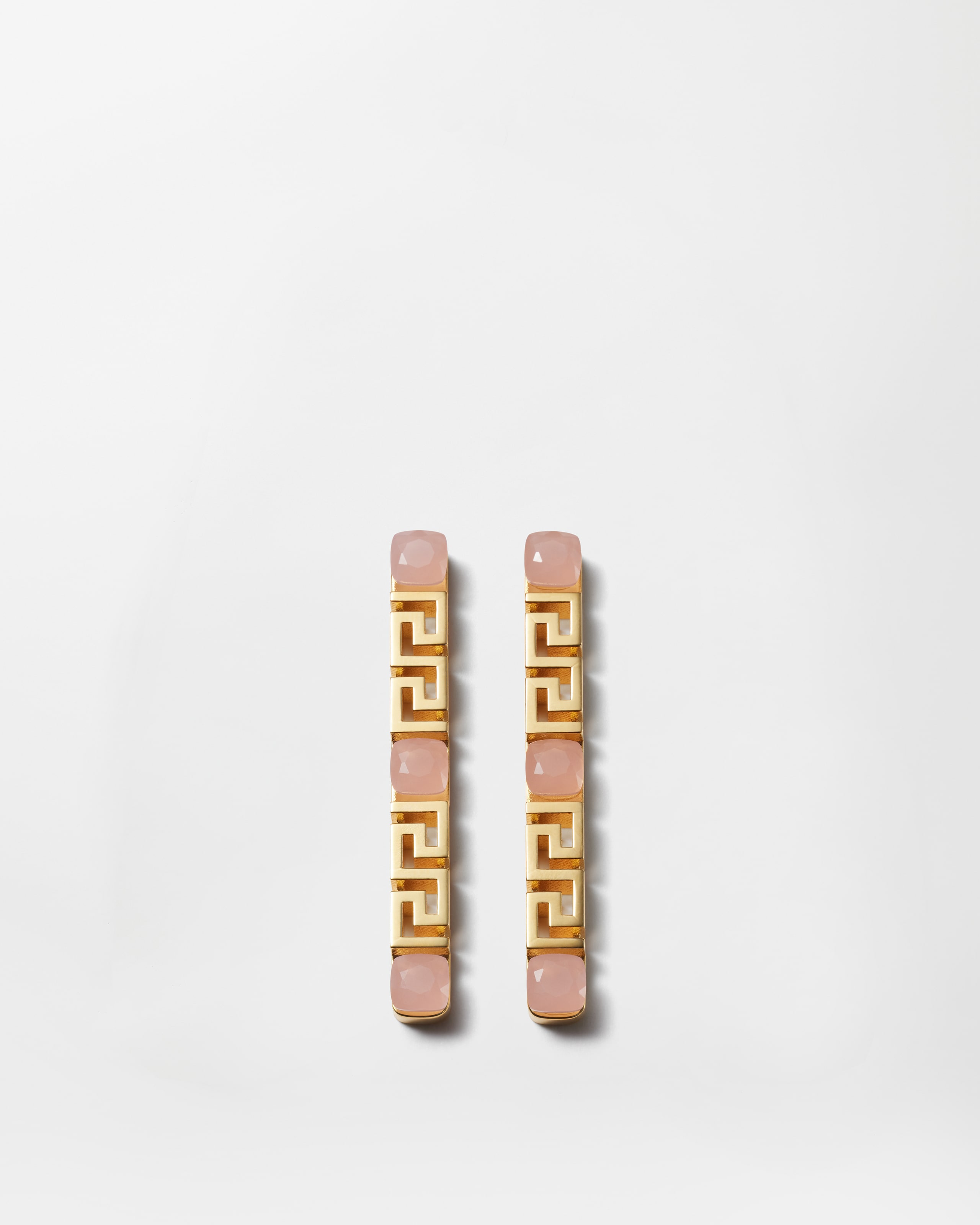 Versace Greca Earrings In Pink