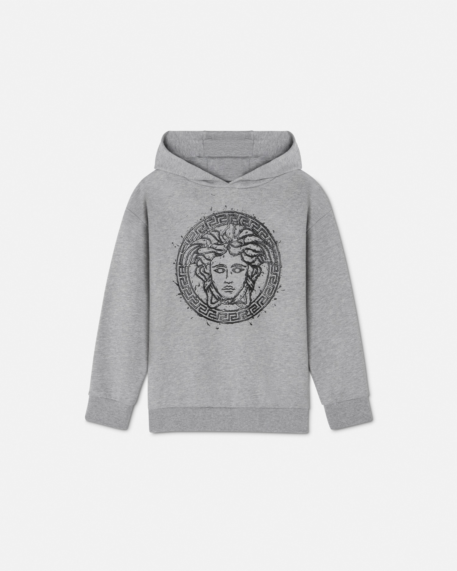 Versace Hoodie Medusa Splash Kids In Gris