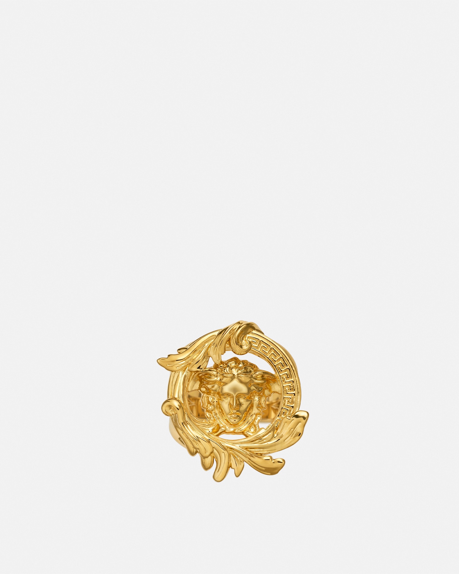 Versace Bague Medusa Barocco In Or Clair
