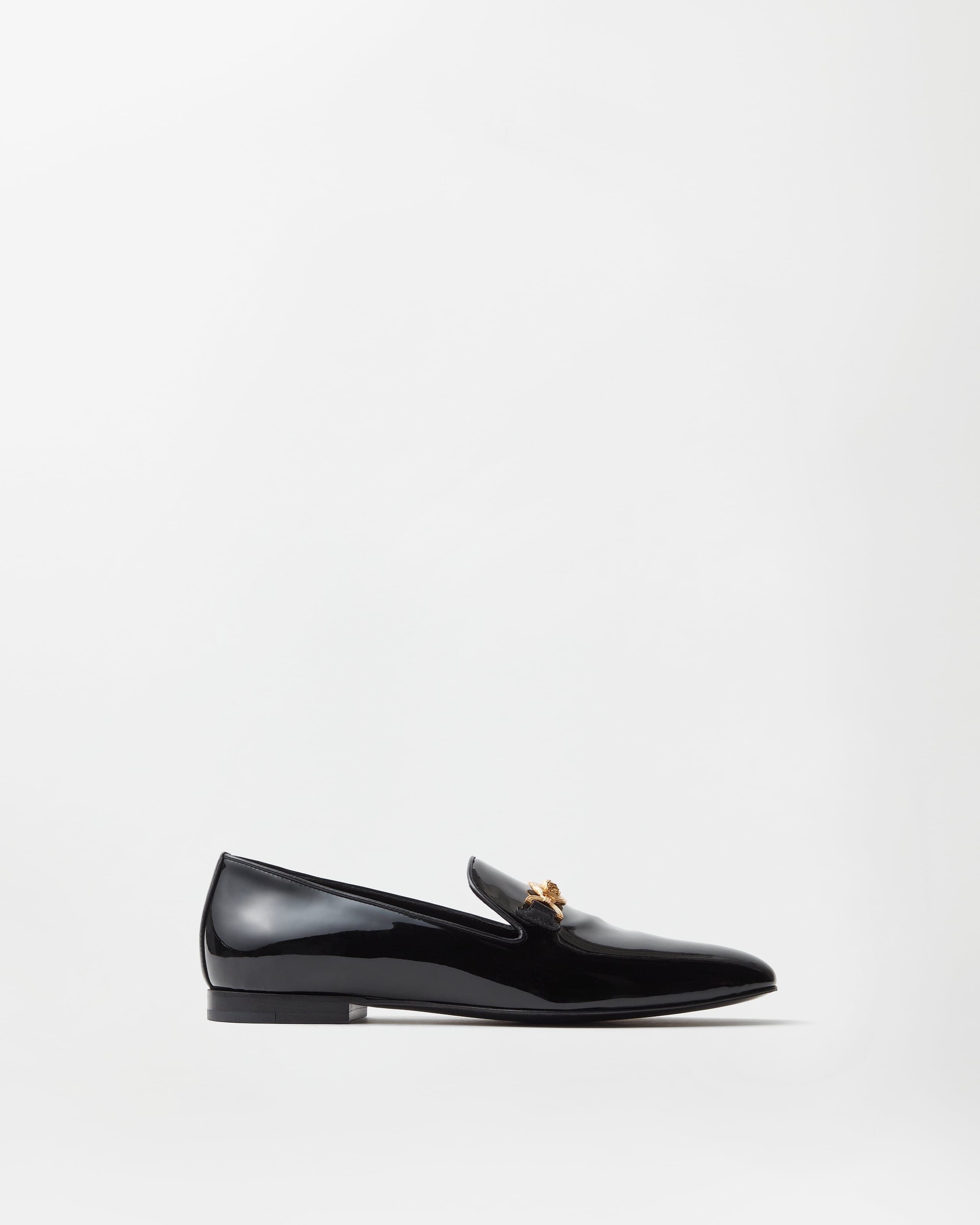 Versace Gala Pantoufles Vernies In Black