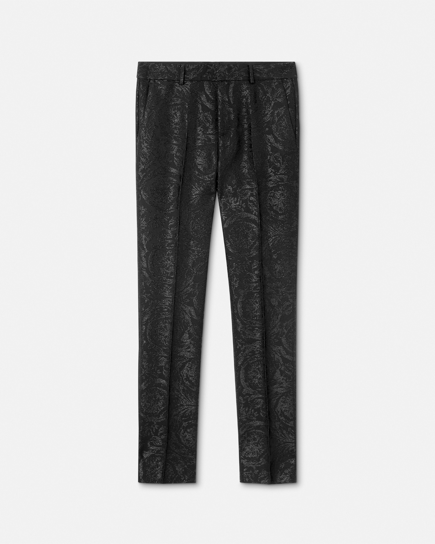 Versace Wool-blend Formal Pants In Black