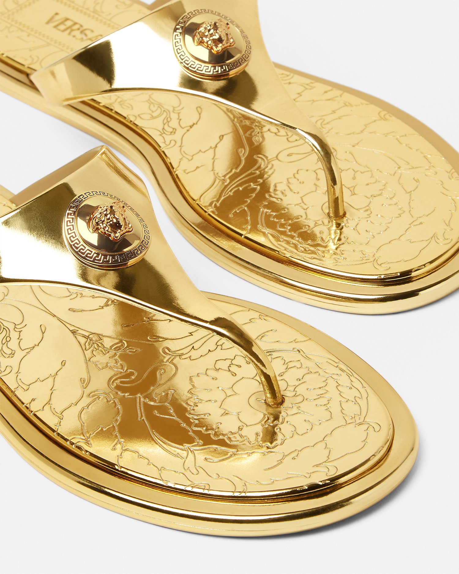 Alia Metallic Flat Sandals