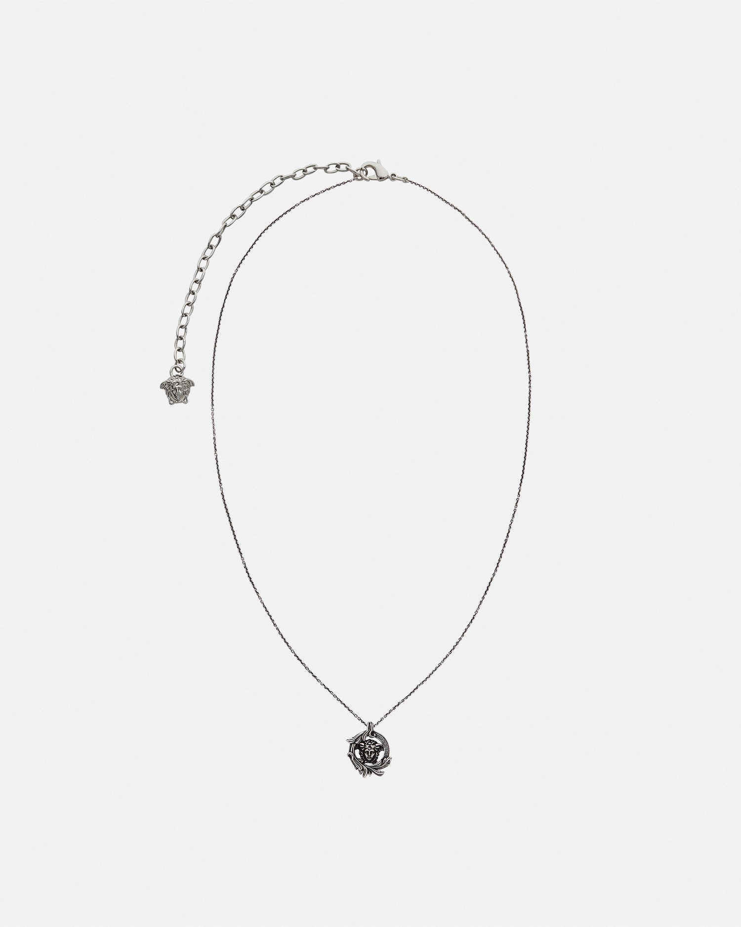 Versace Medusa Barocco Necklace In Argent