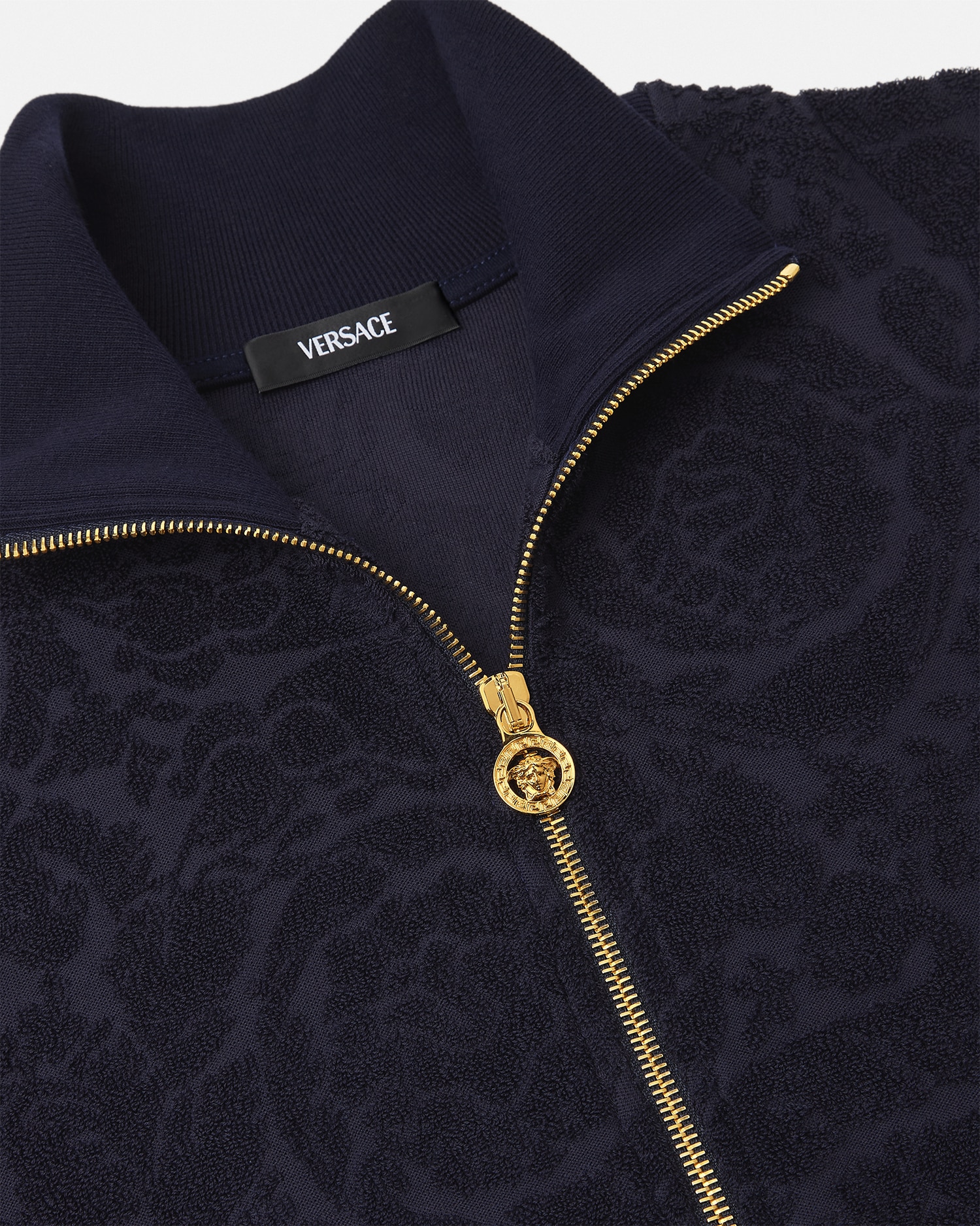 Barocco Jacquard Towel Zip Sweatshirt