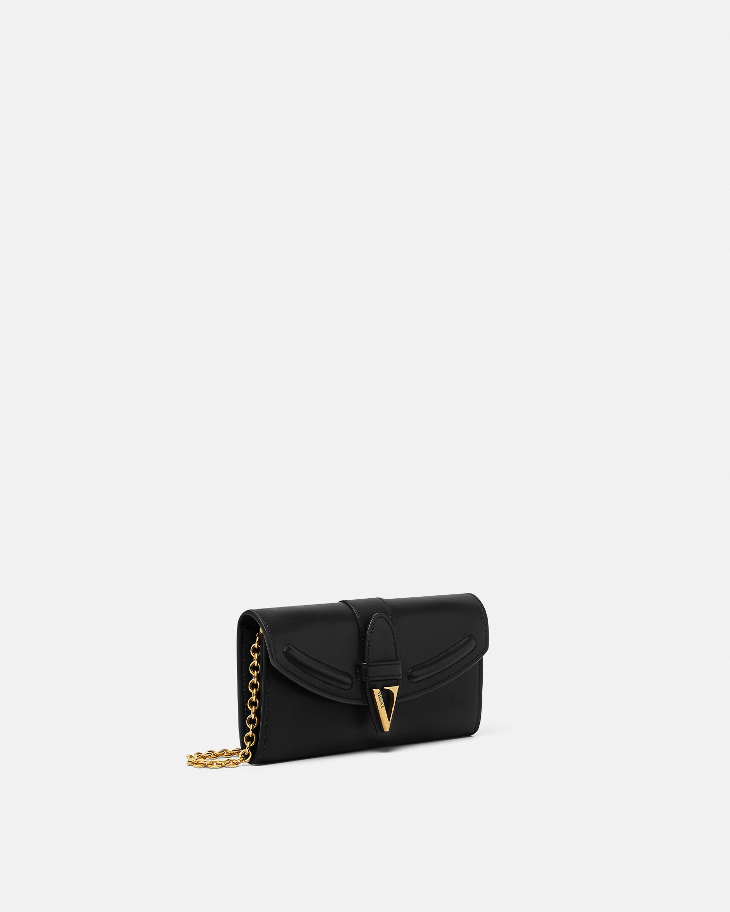 V Leather Wallet On Chain
