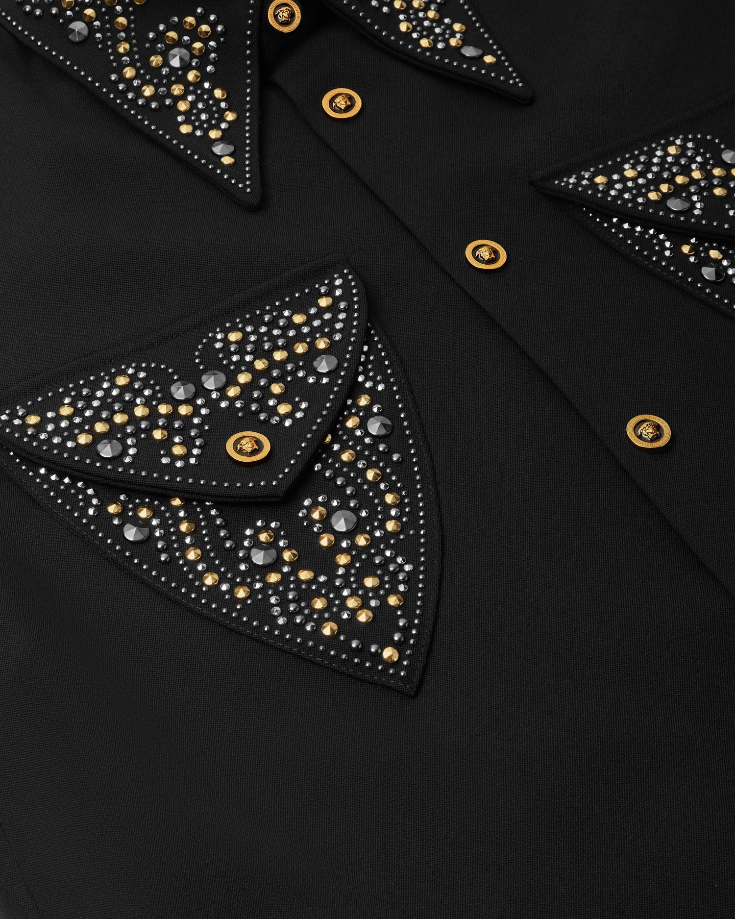 Studded Wool Overshirt