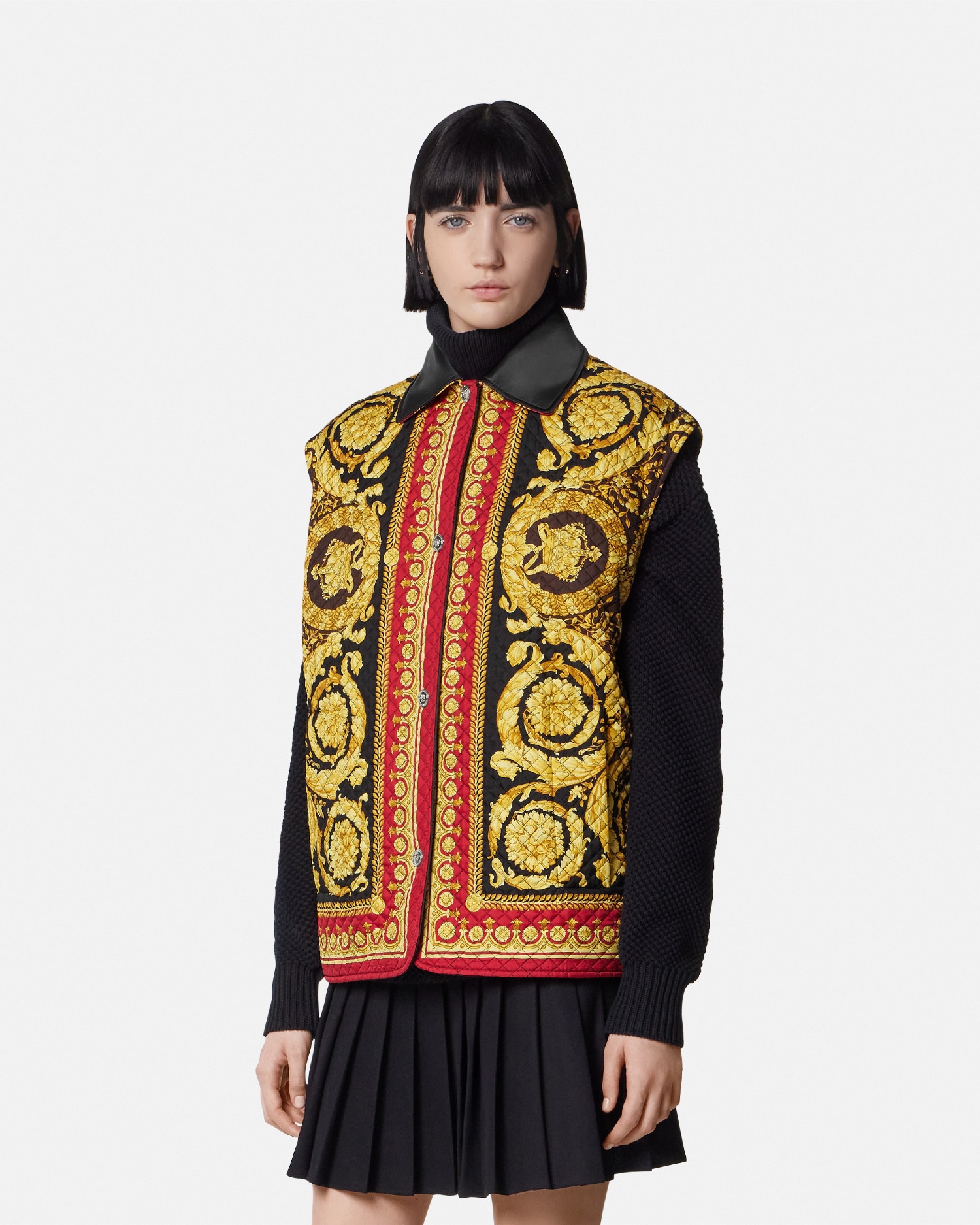 Barocco Silk Reversible Quilted Vest
