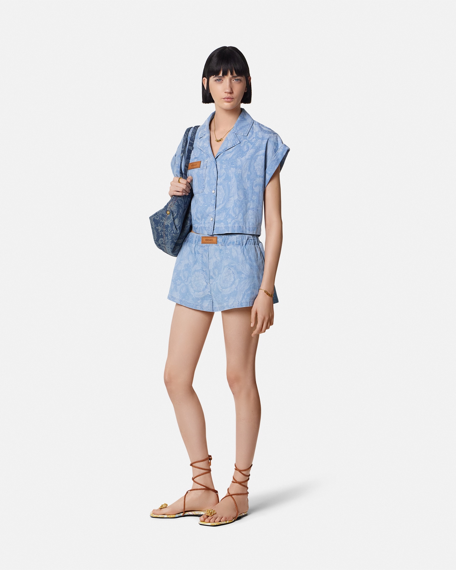 Barocco Jacquard Chambray Boxy Shirt