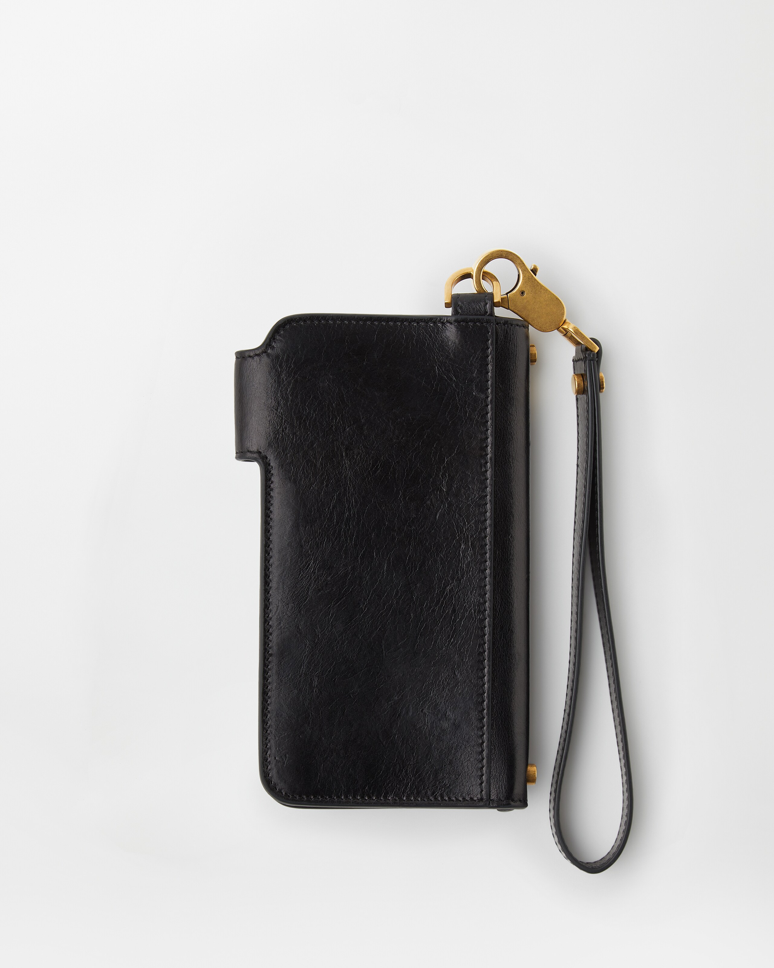 Emblème Long Leather Wallet Black | VERSACE US