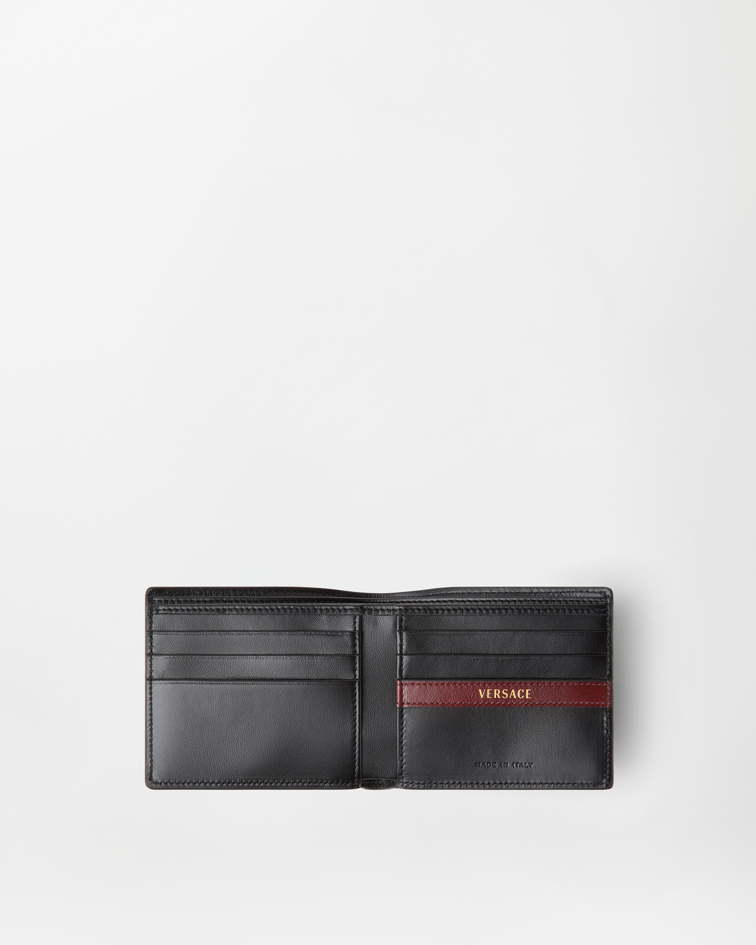 Versace Severine Leather Wallet In Black
