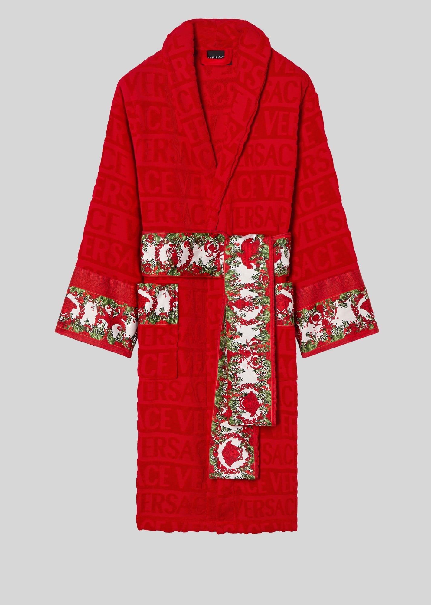 I ♡ Baroque Bademantel  Rot 1