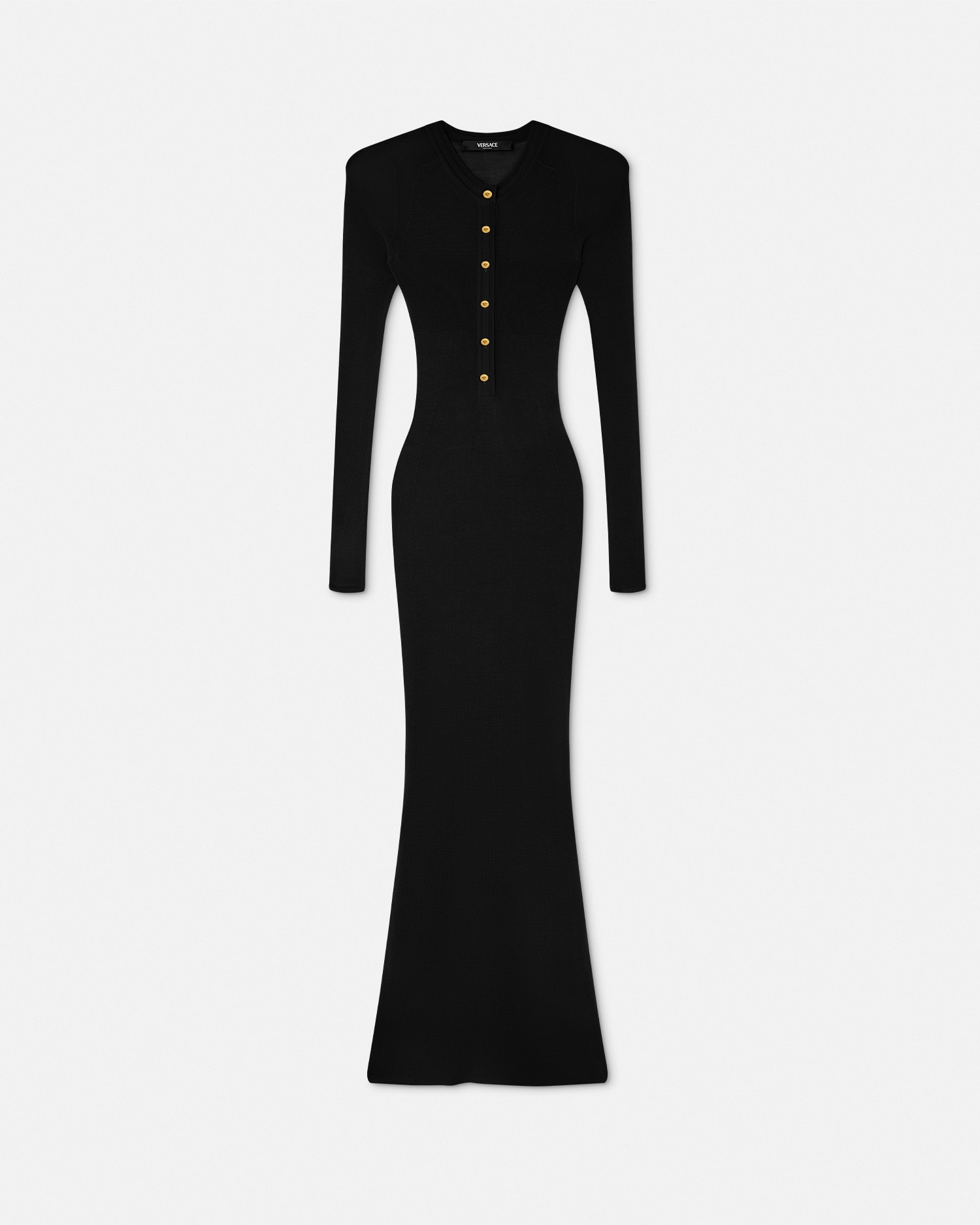 Merino Wool Ribbed Knit Maxi Dress