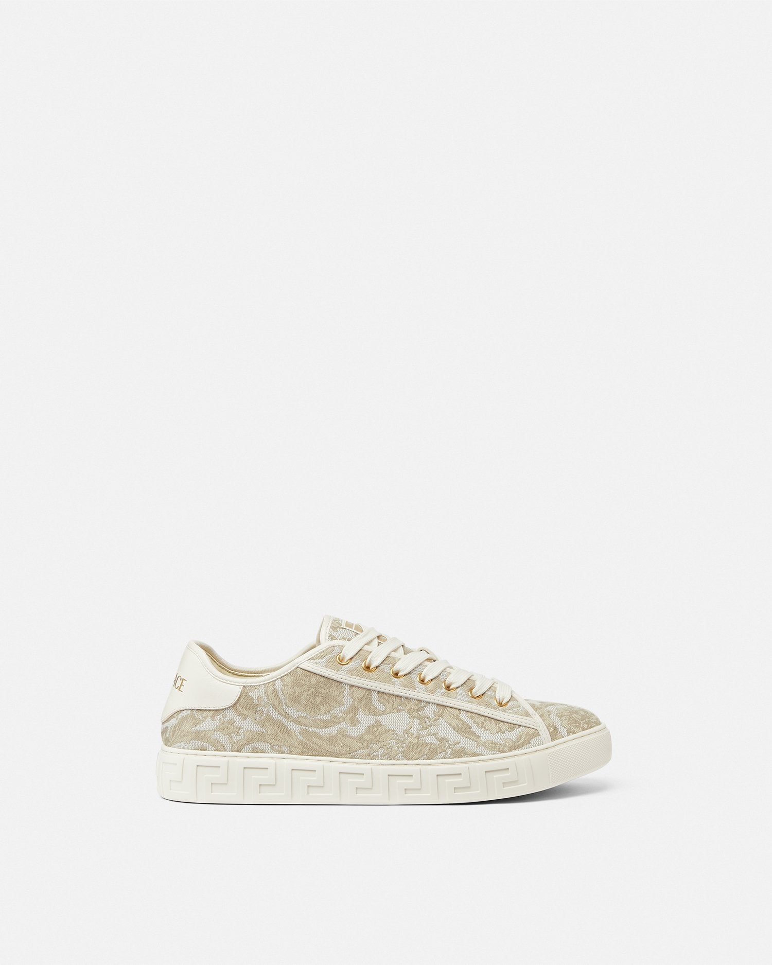 Greca Jacquard Canvas Sneakers