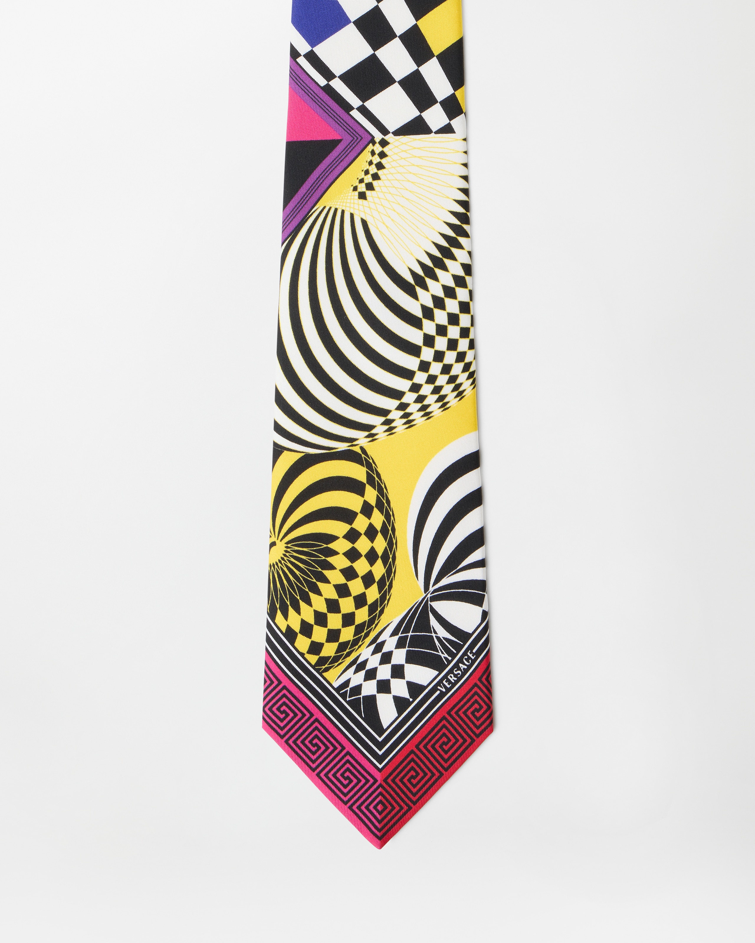 Versace Printed Silk Twill Tie In Print