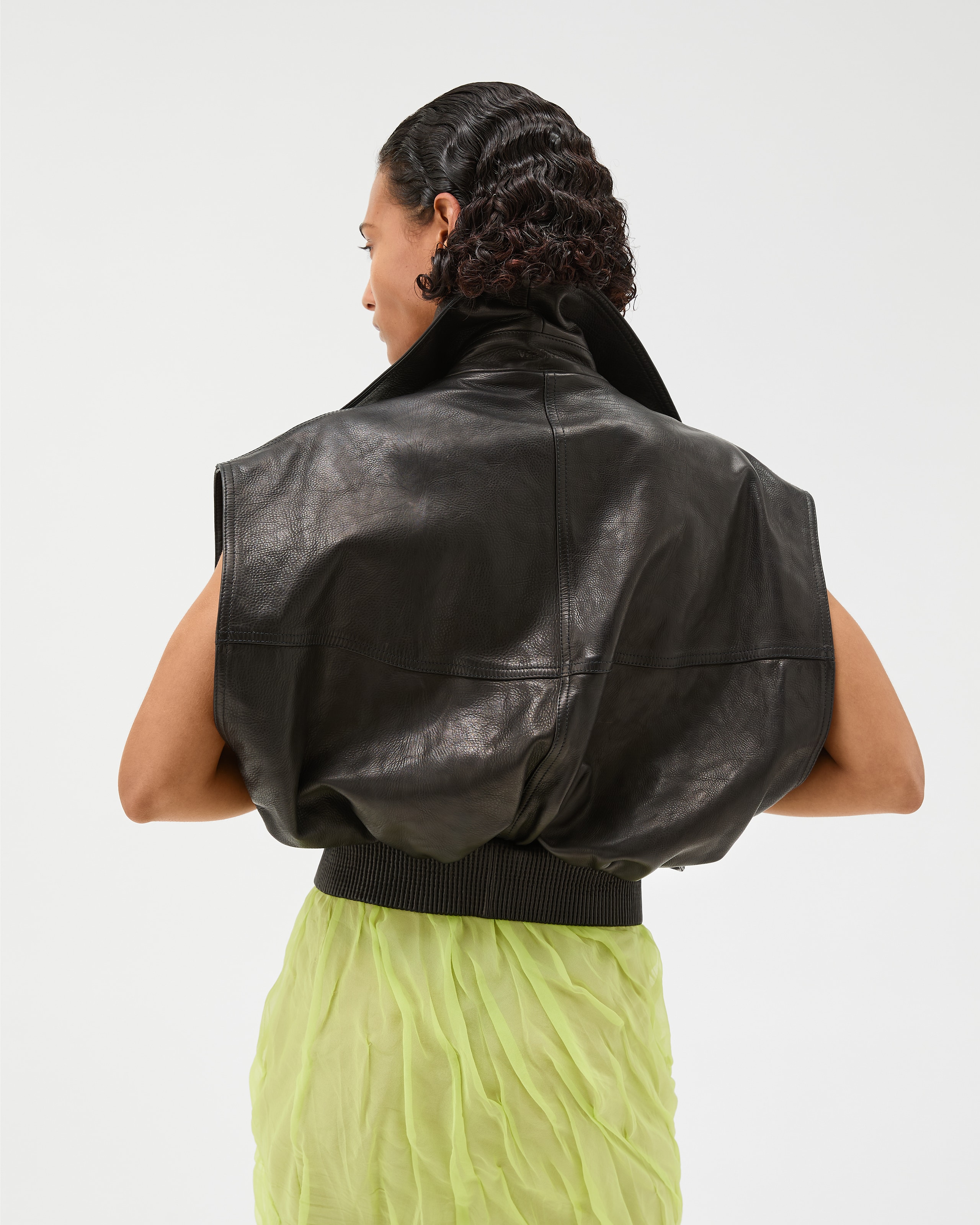 Leather Vest Black | VERSACE