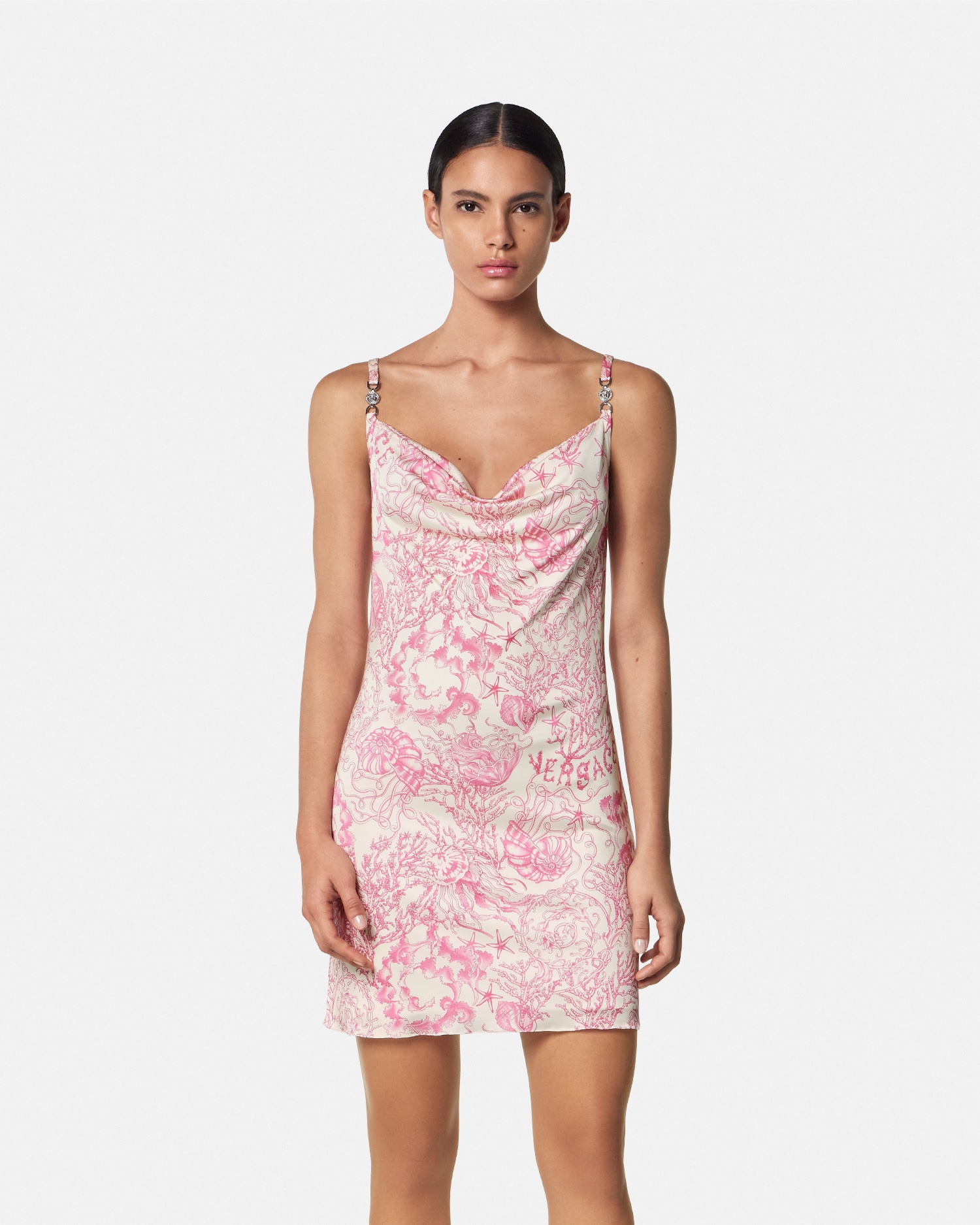 Underwater Barocco Slip Mini Dress