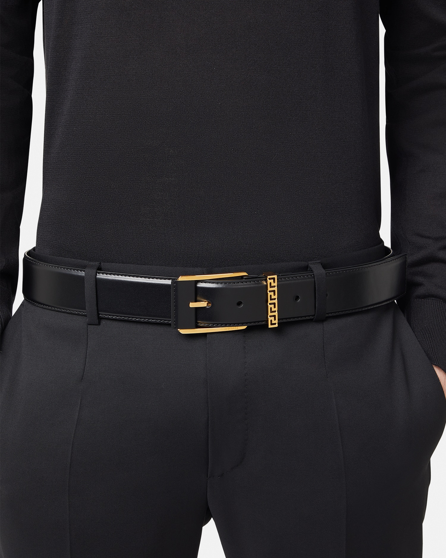 Greca Leather Belt 1.6"