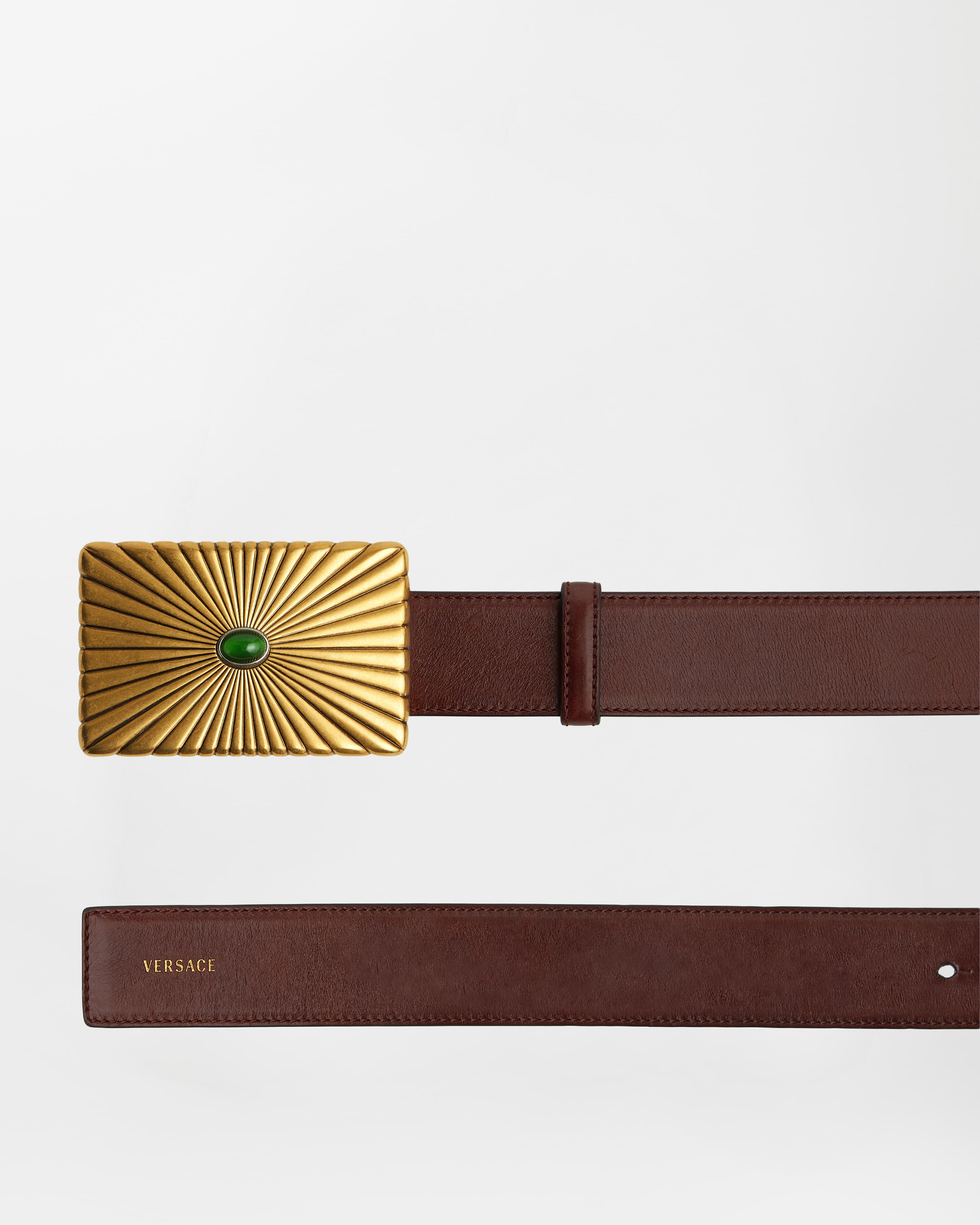 Leather Belt 4 cm Black | VERSACE US