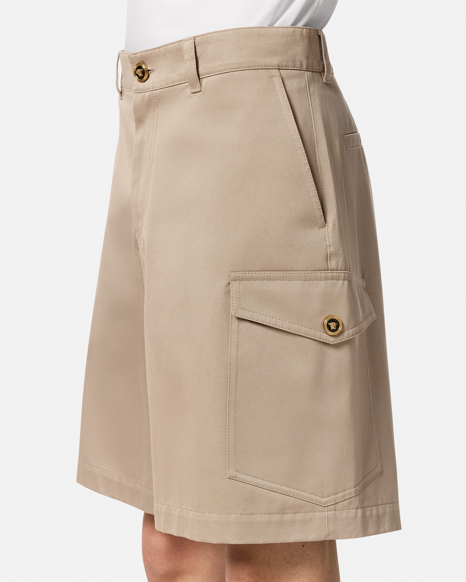 Gabardine Cargo Shorts