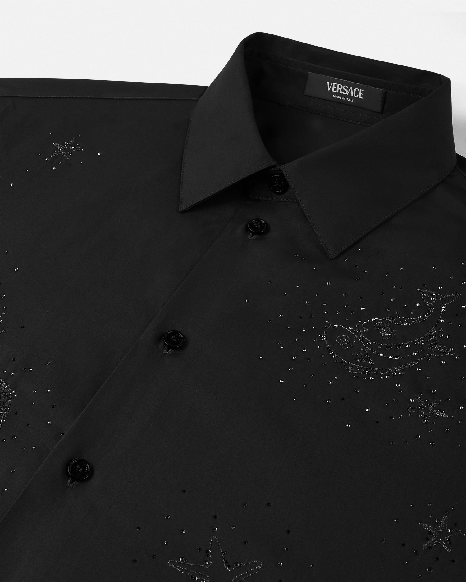 Embroidered Coral Theatre Shirt