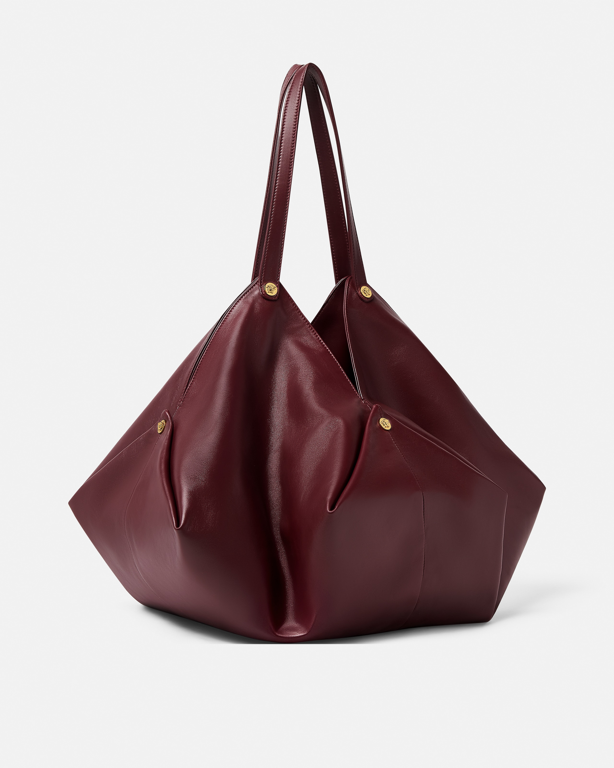 Versace Protea Large Shoulder Bag In Burgundy