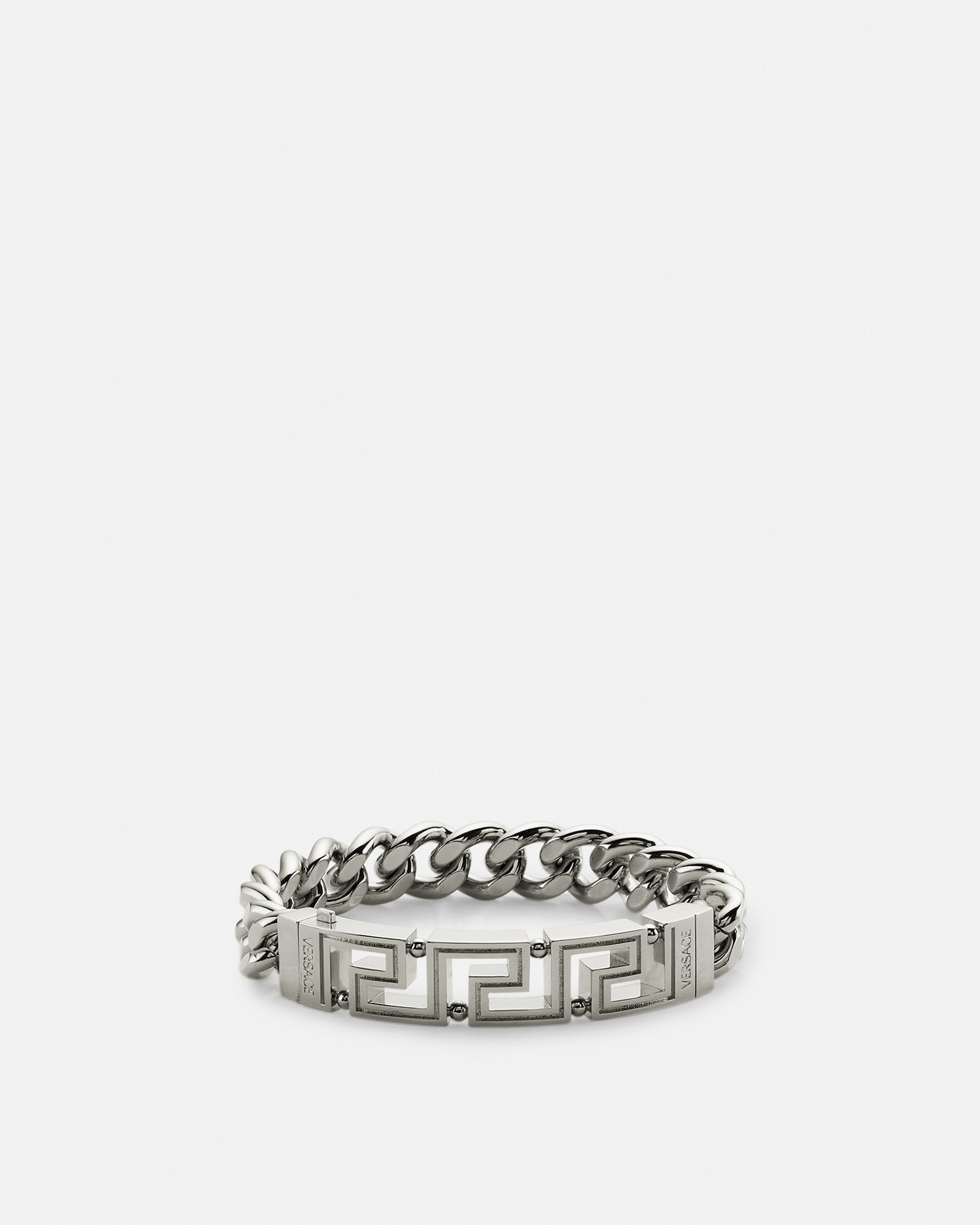 Versace Greca Chain Bracelet In Silver