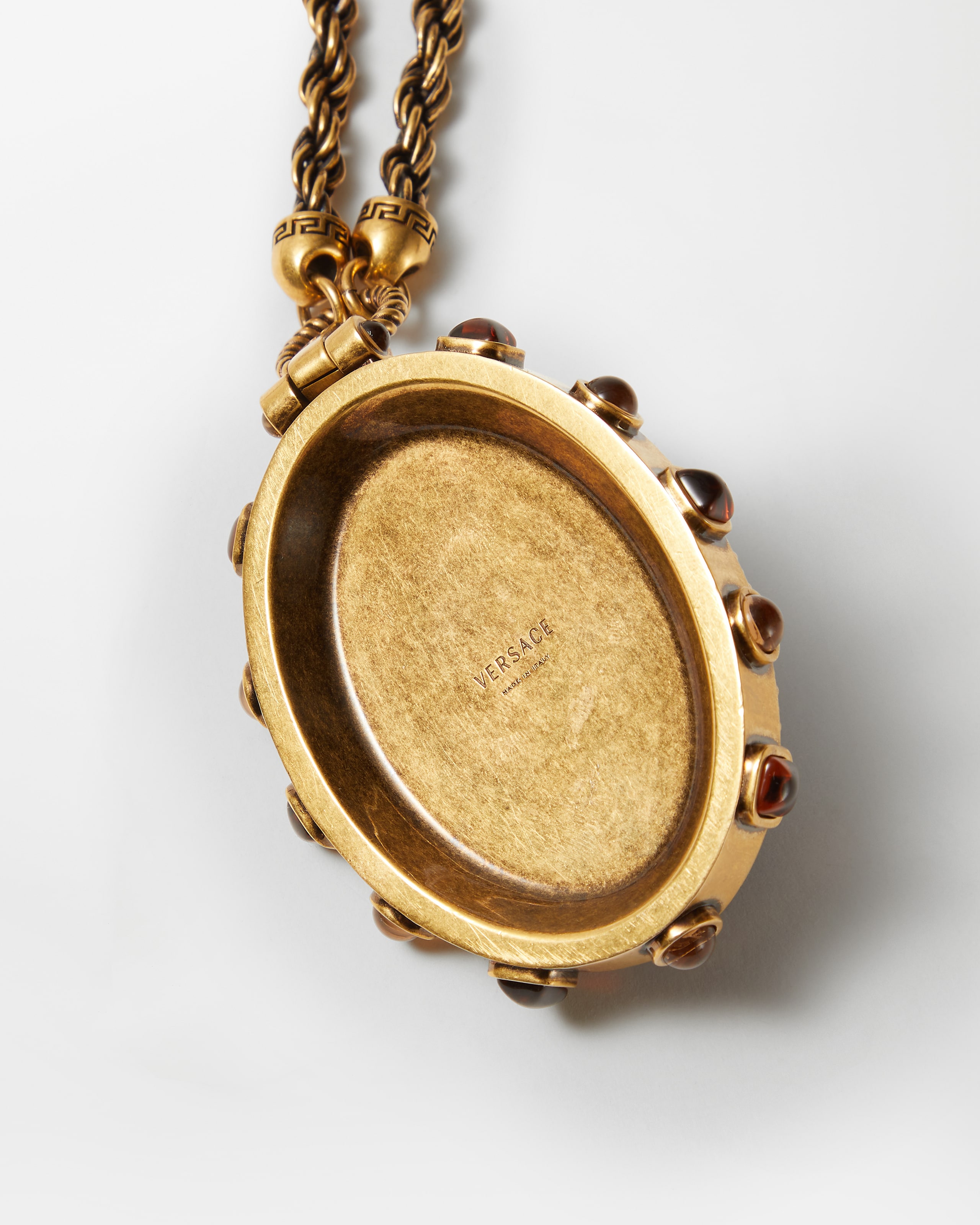 Tivoli Long Necklace Blue,Gold | VERSACE US