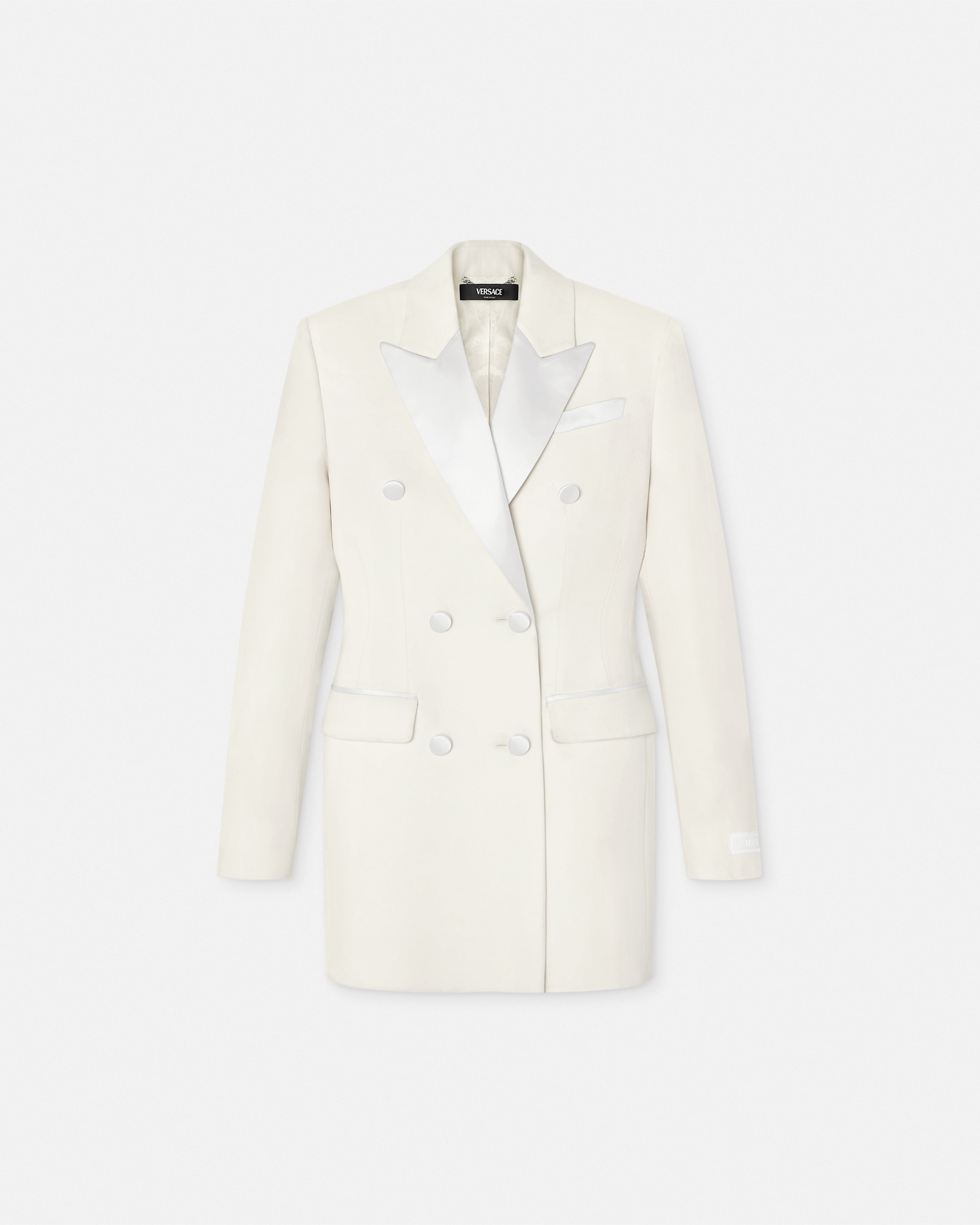 Versace Tuxedo Hourglass Blazer In White