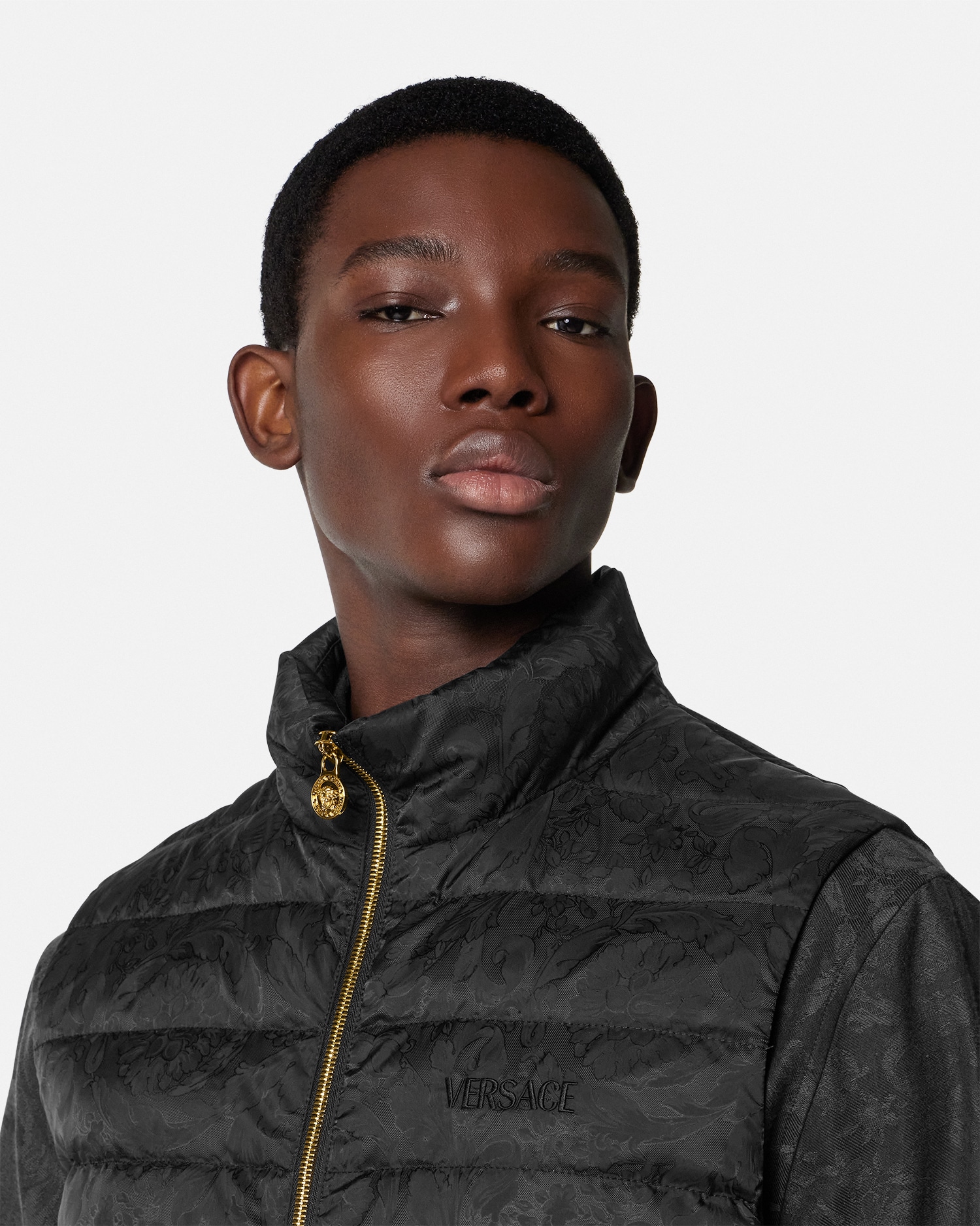 Barocco Jacquard Puffer Vest