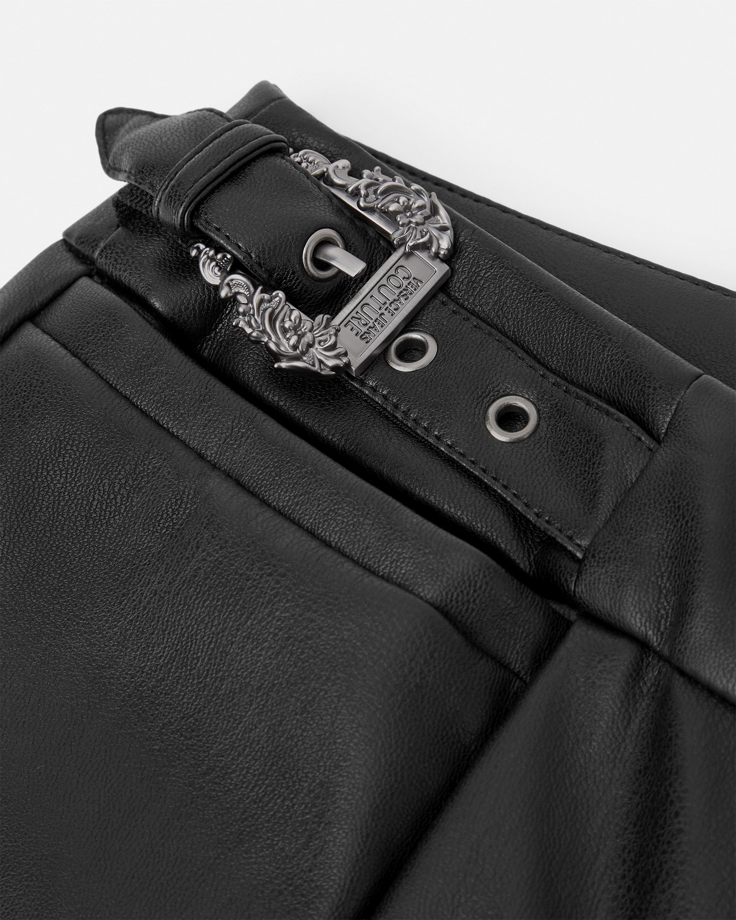 Baroque Buckle Wide-Leg Pants