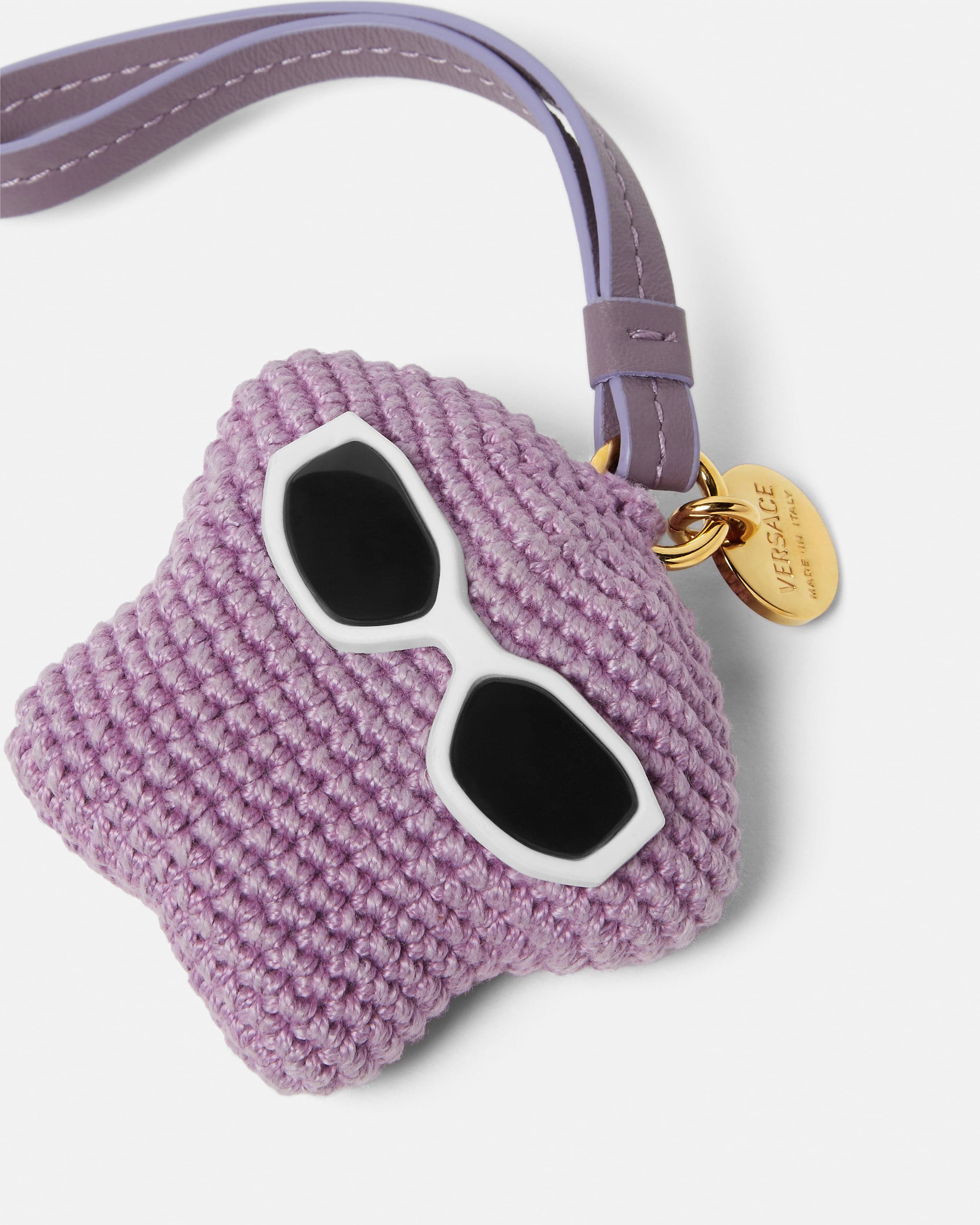 Medusa Fluffy Crochet Charm Purple | VERSACE US