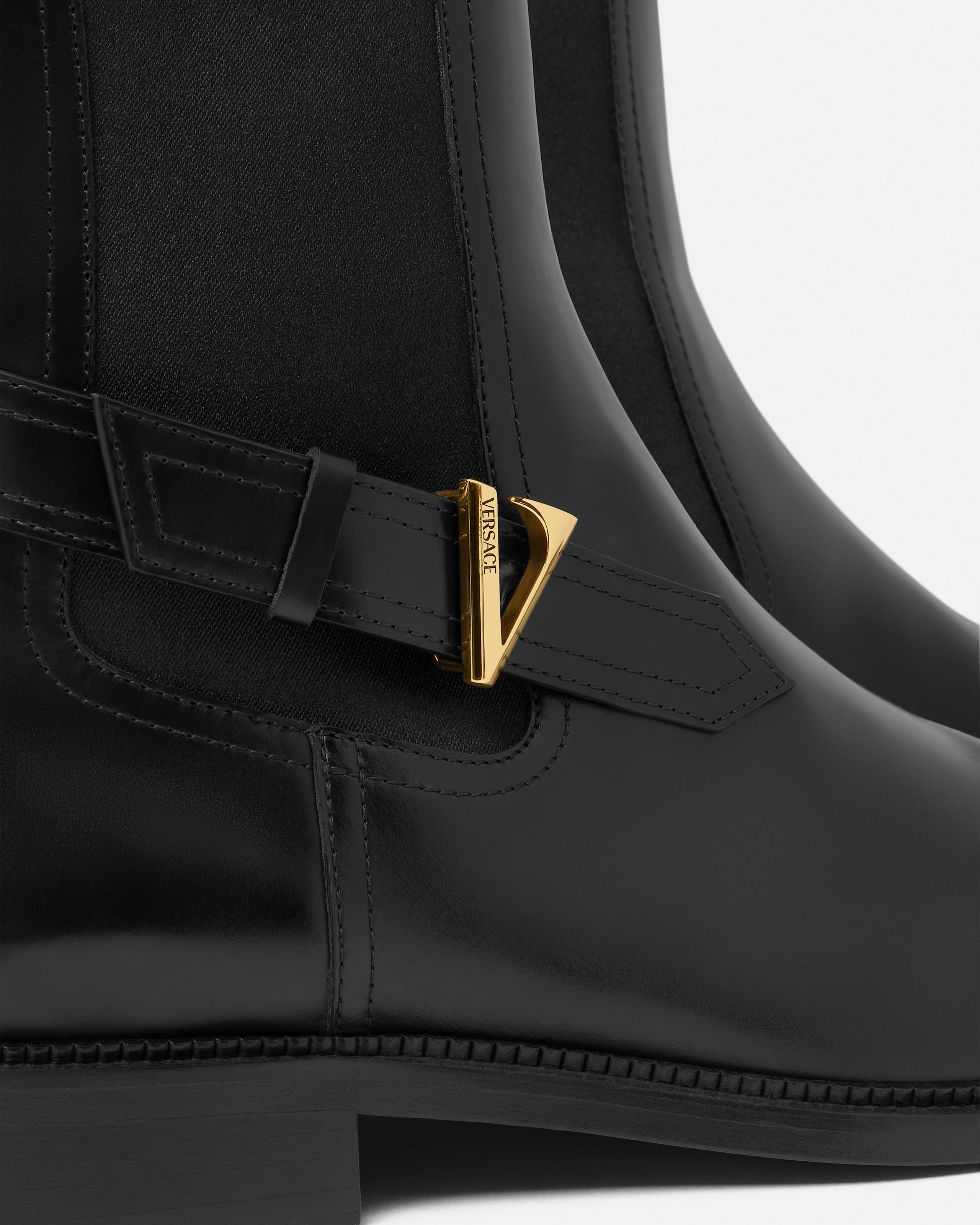 V Leather Chelsea Boots