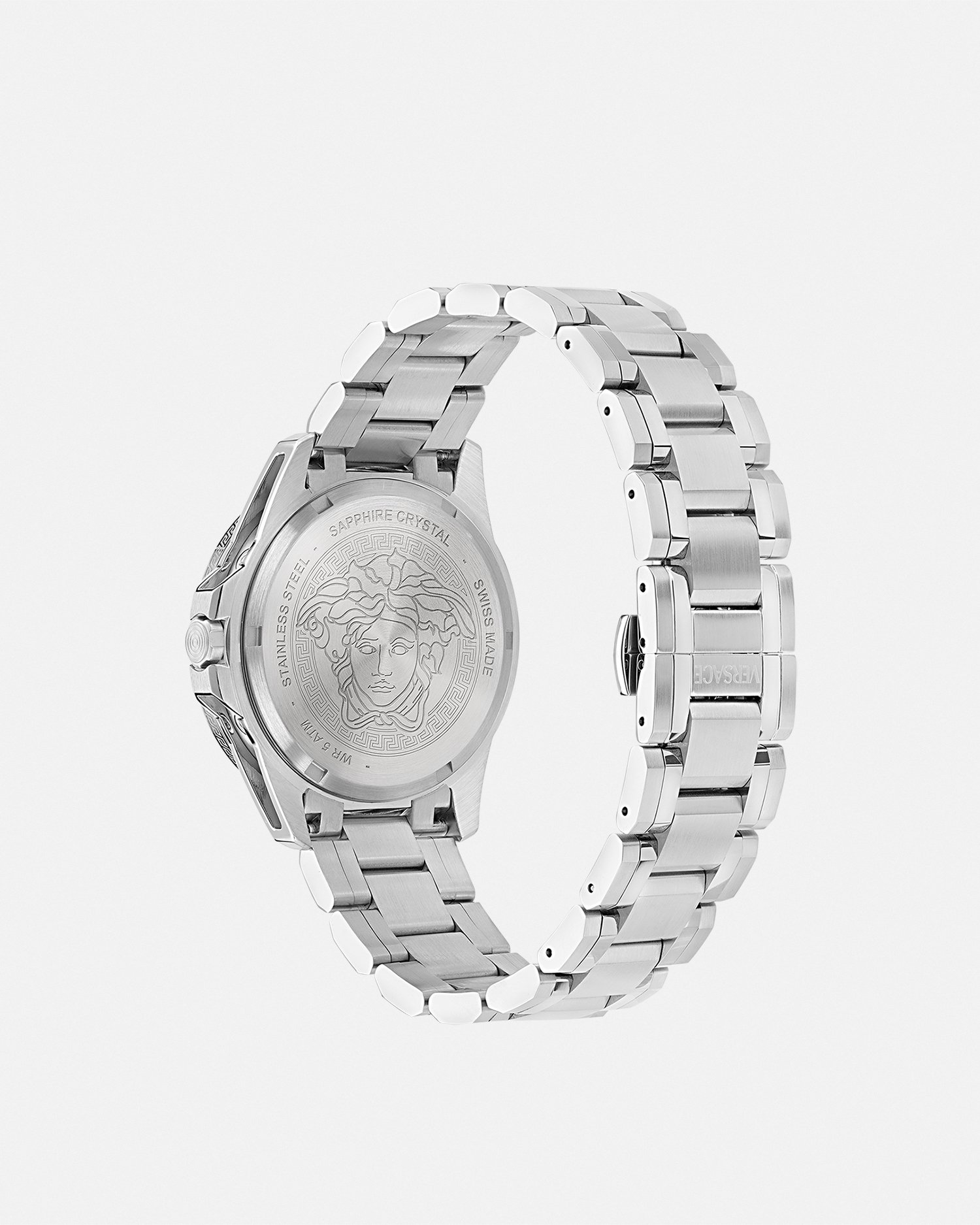 Versace V-galaxy Moonphase Watch, 43mm In Black+gray