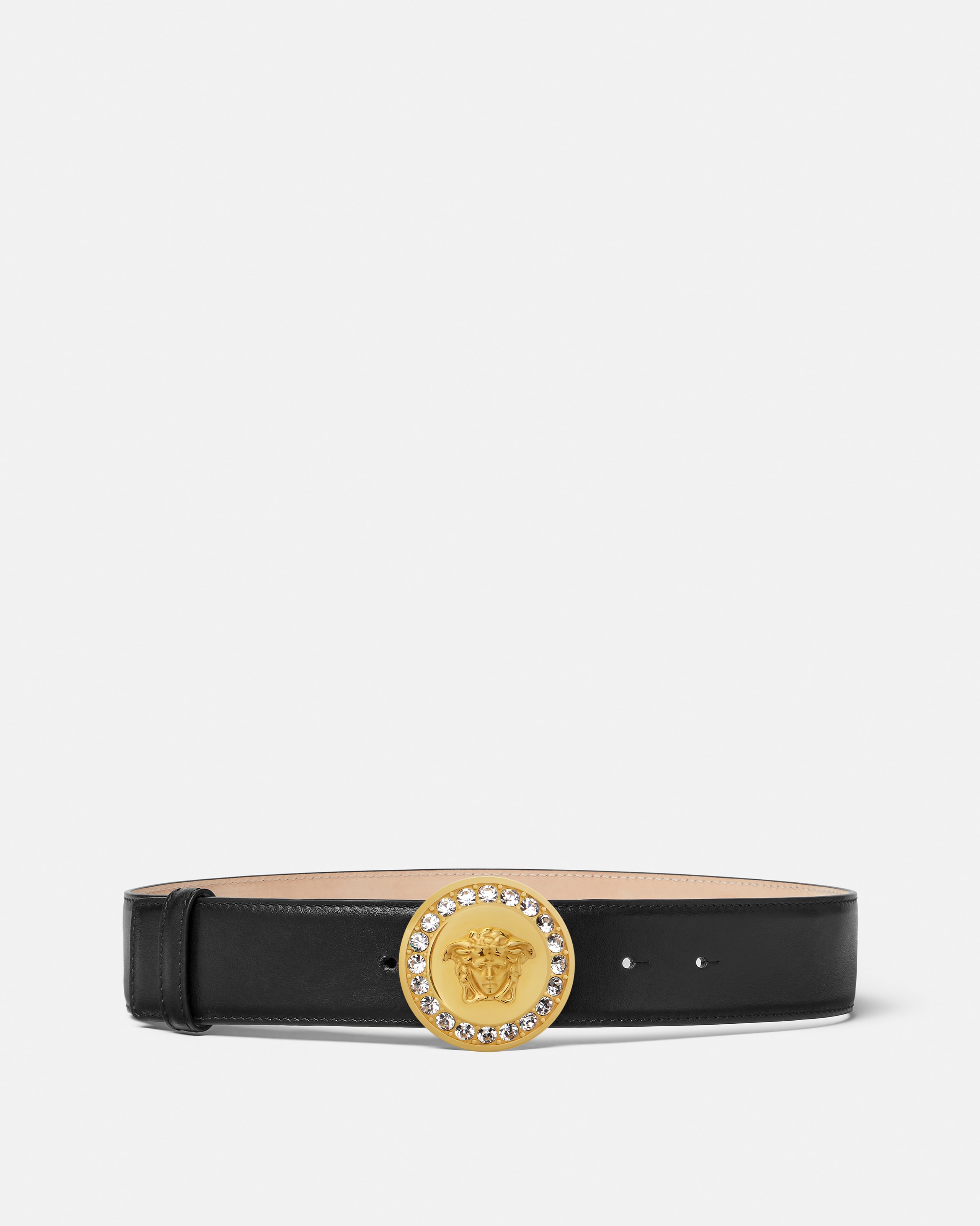 Versace La Medusa Ceinture À Ornements 4 Cm In Black