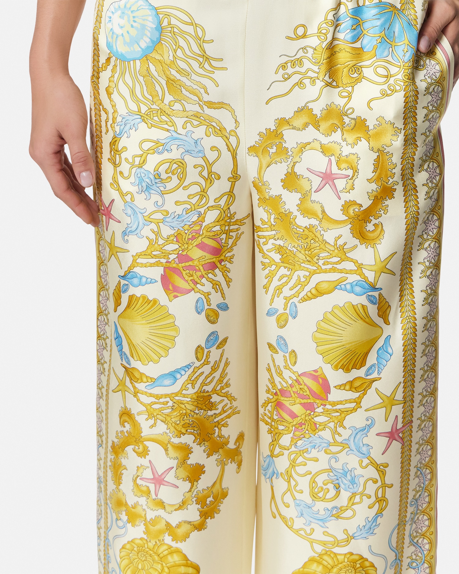 Underwater Barocco Silk Pants