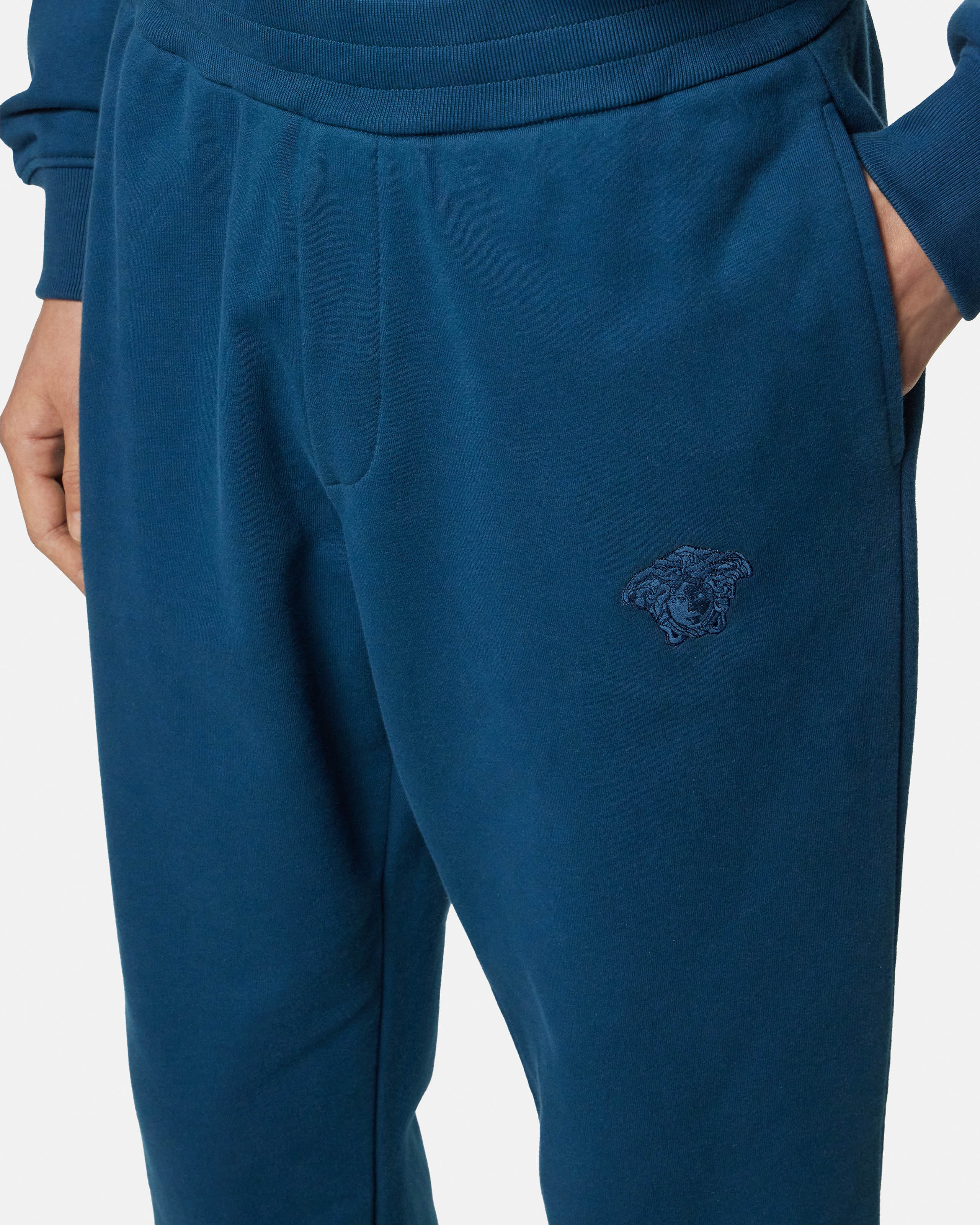Embroidered Cotton-Jersey Sweatpants