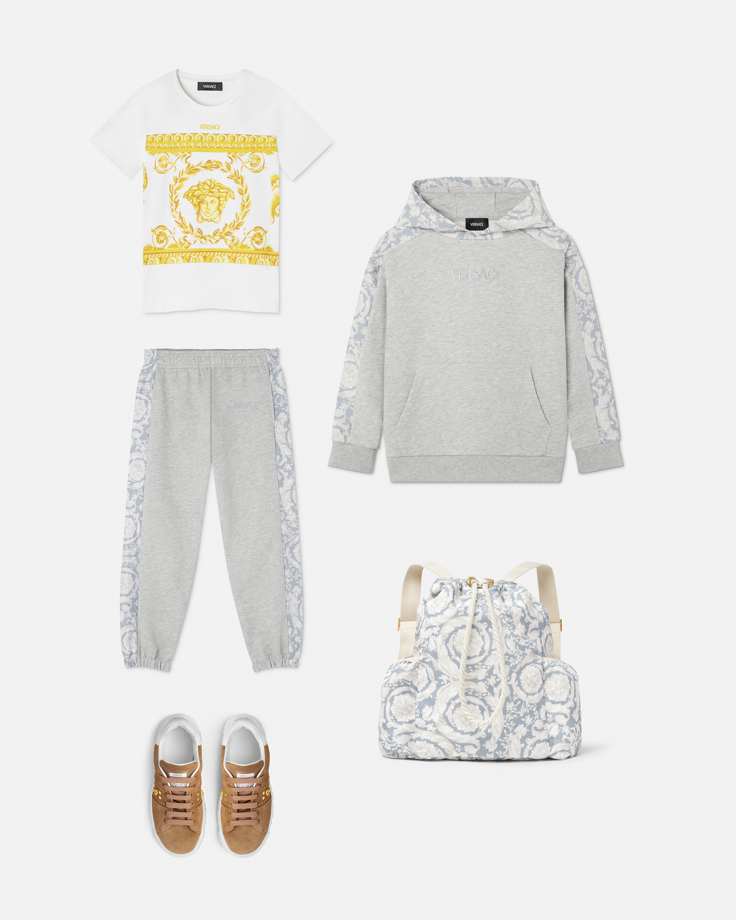 Kids Printed Cotton-Jersey Hoodie