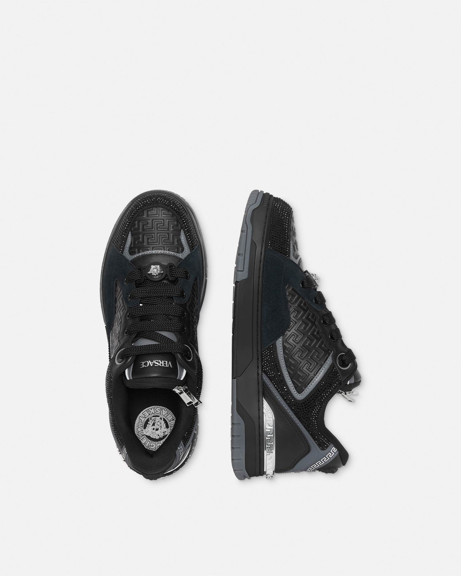 Biggie Basket Embellished Leather Sneakers