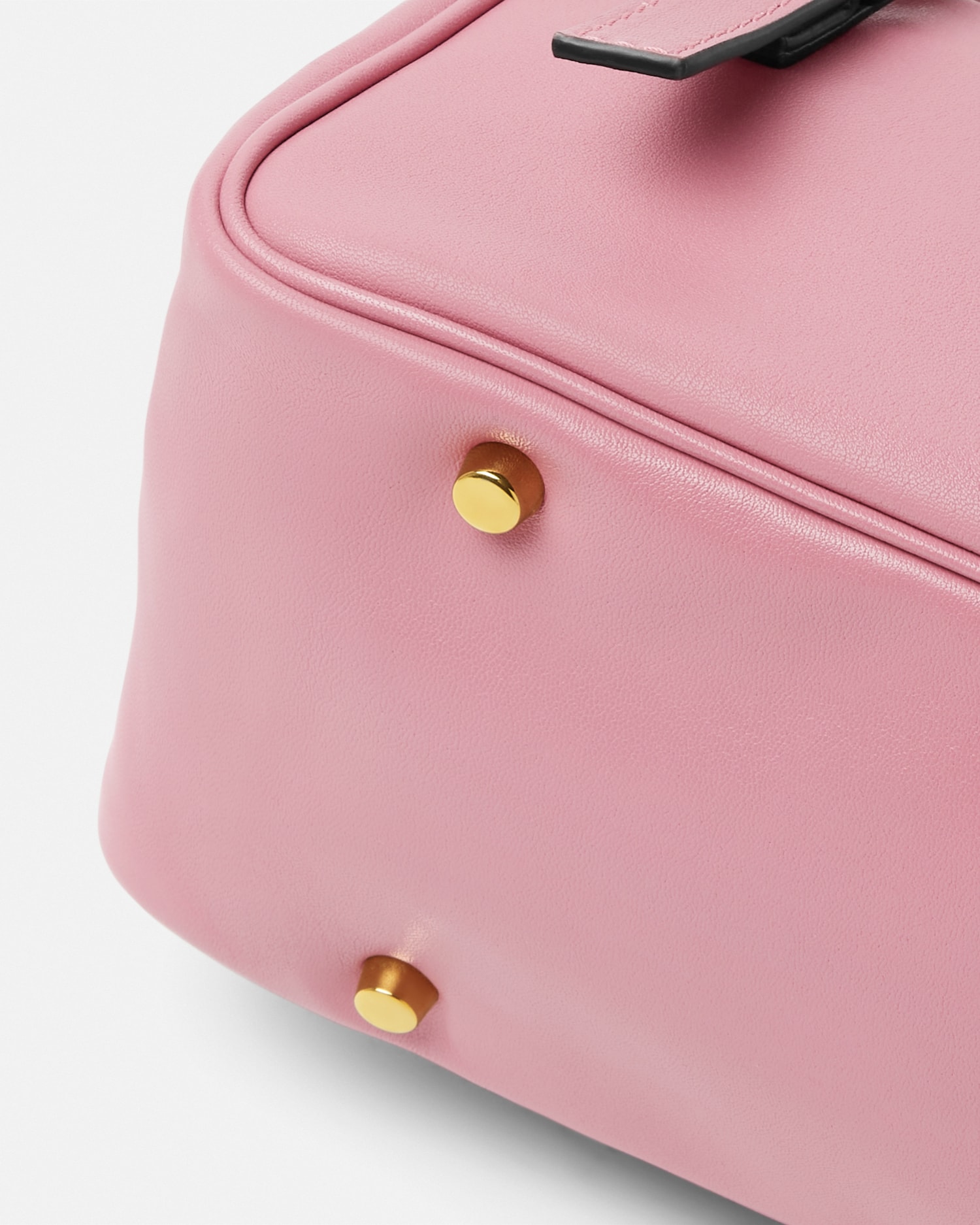 Versace Tag Nappa Bowling Bag Pink | VERSACE US