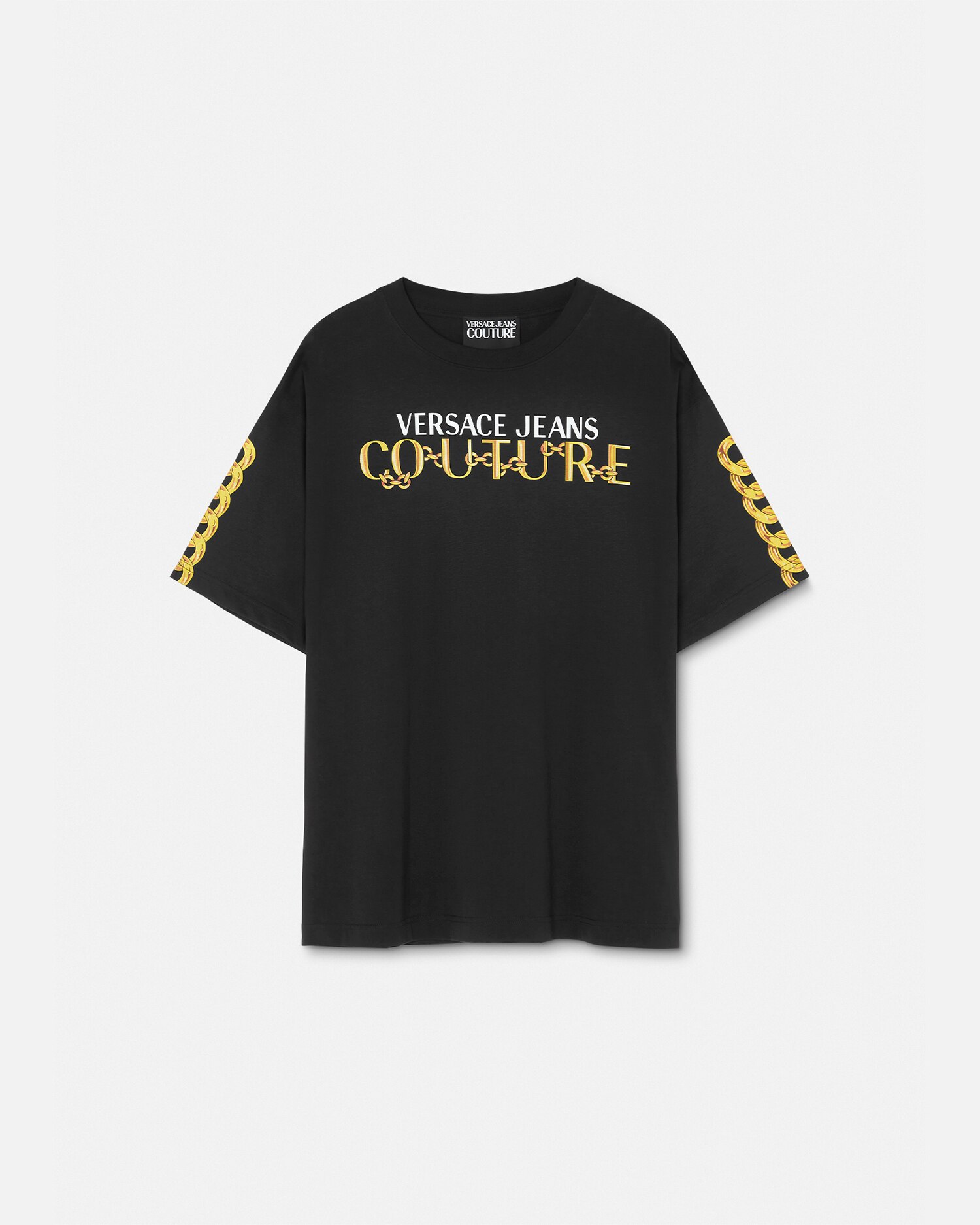 VERSACE JEANS COUTURE CHAIN LOGO T-SHIRT