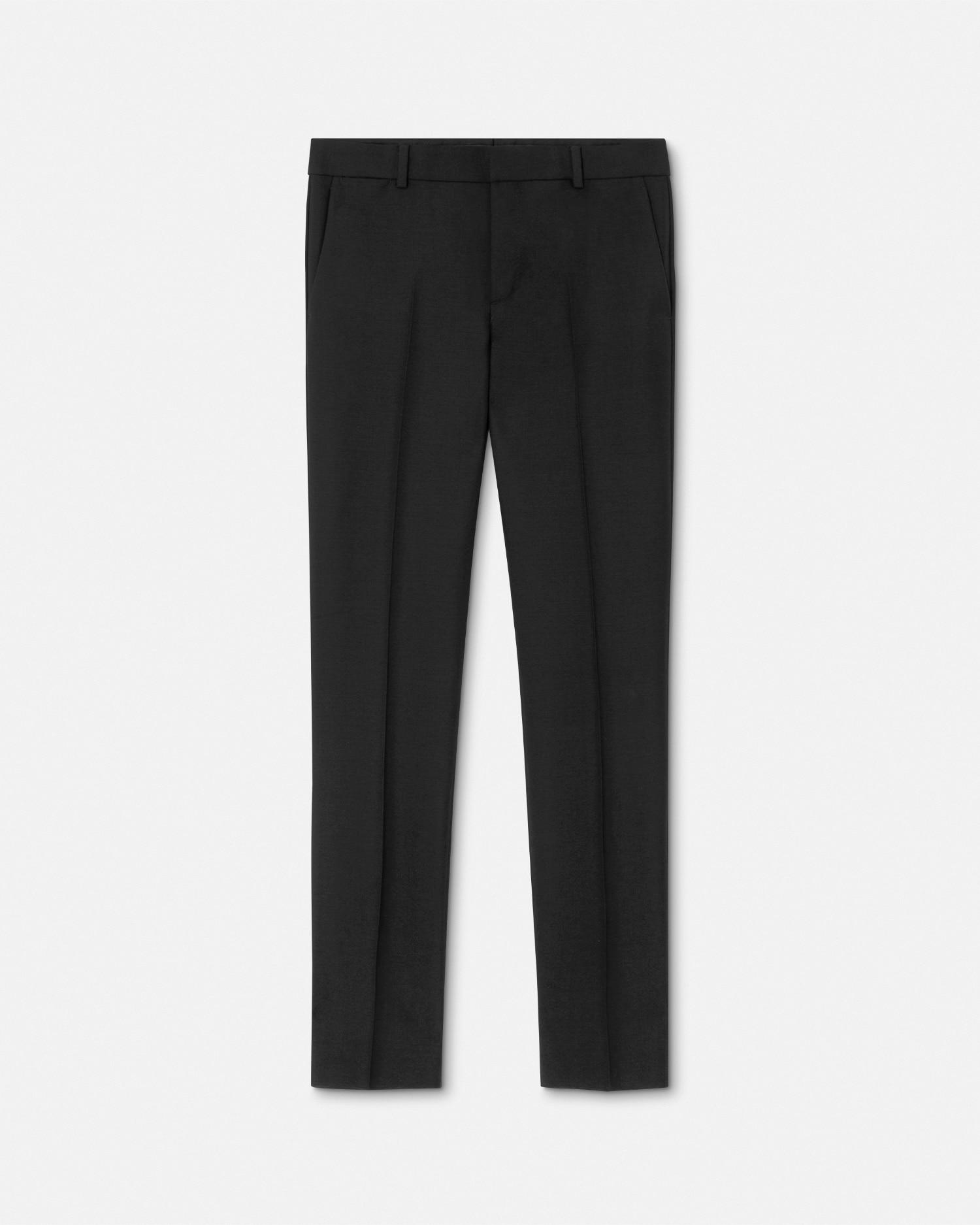 Versace Mohair-blend Formal Pants In Black