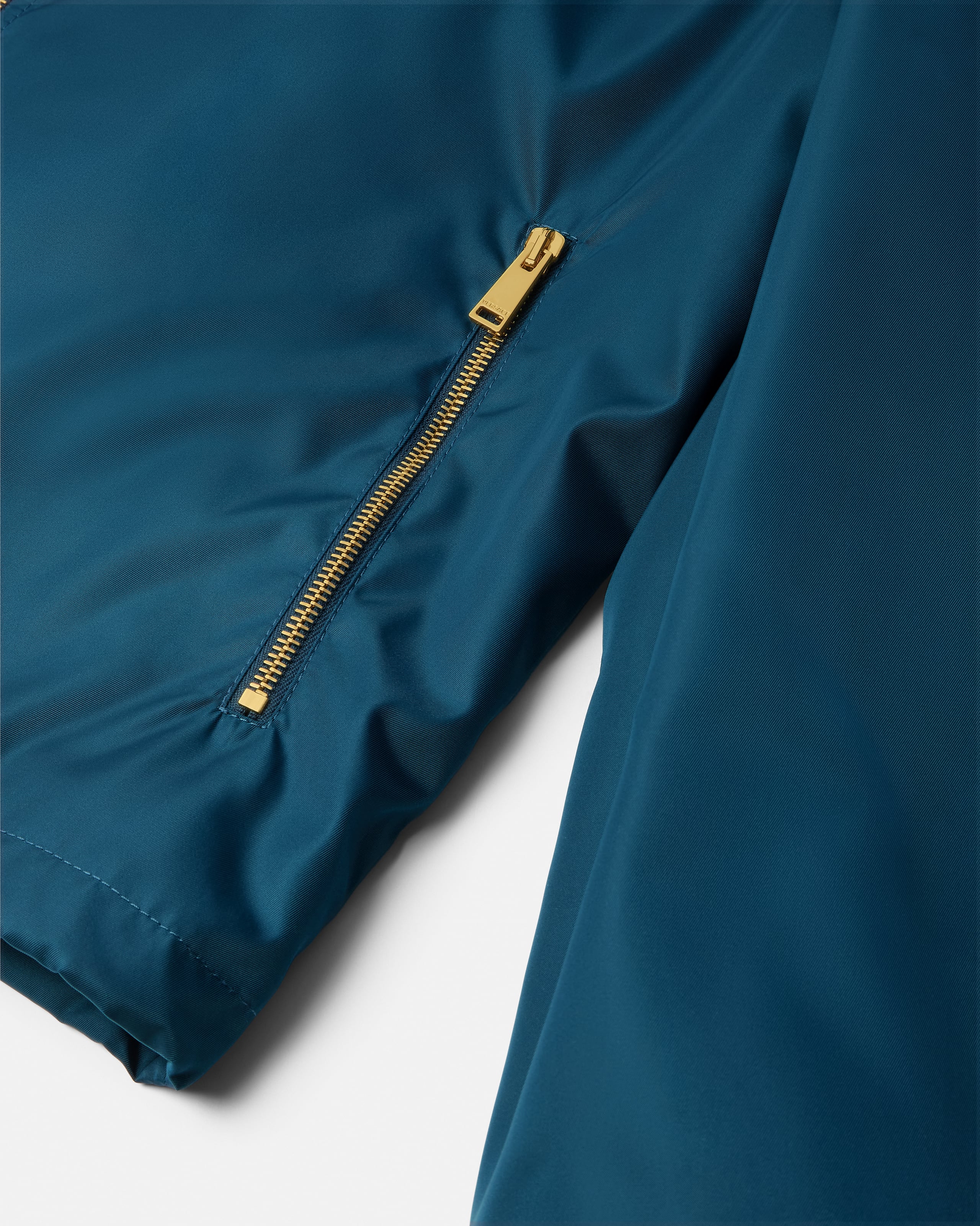 Nylon Windbreaker Jacket Blue | VERSACE CA