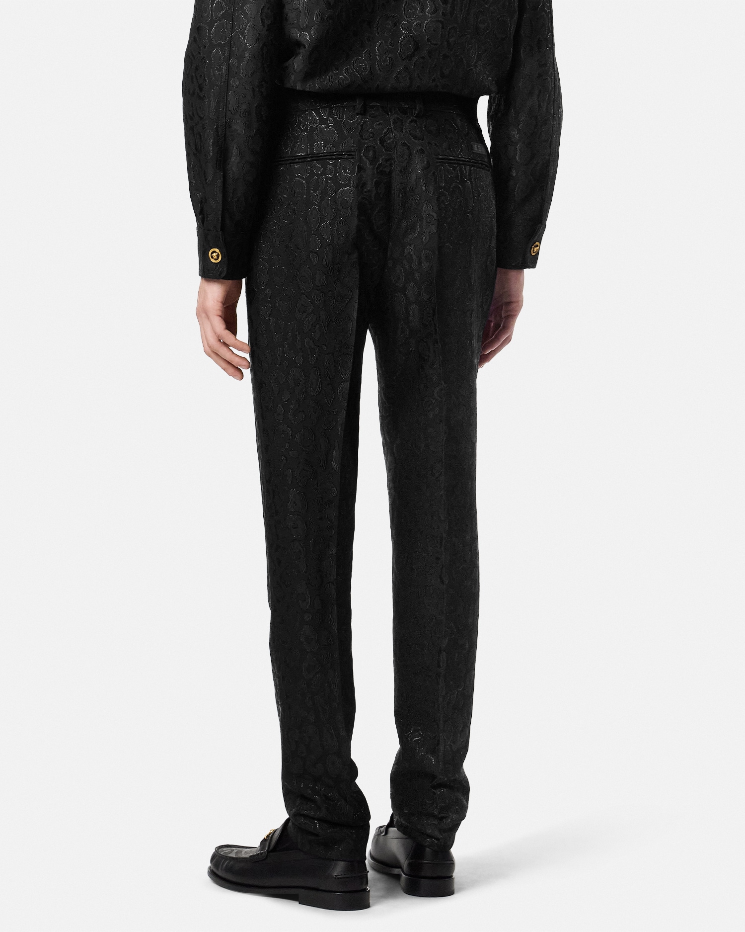 Leopard Jacquard Formal Pants