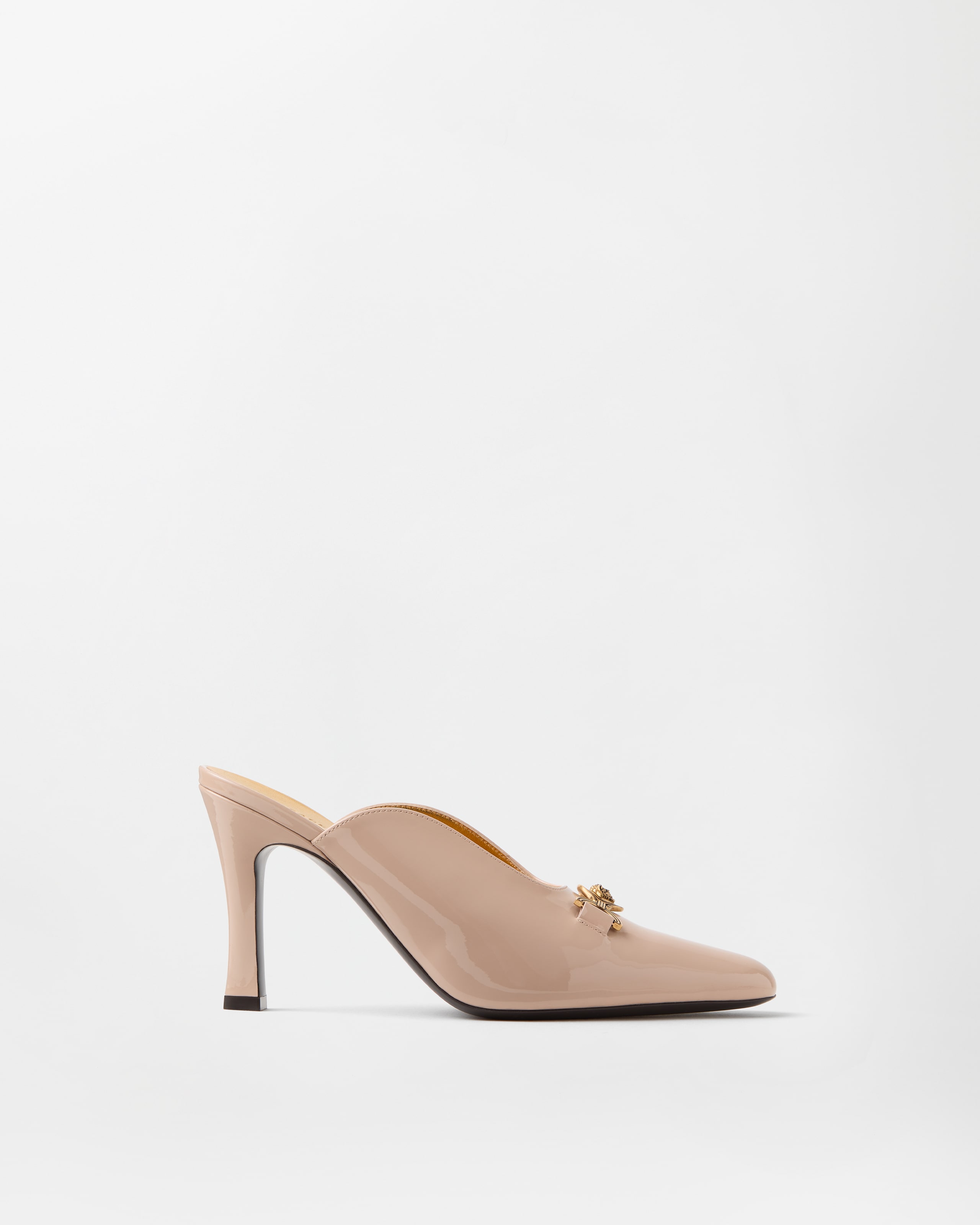 Versace Marisa Mules Vernies 90 Mm In Beige