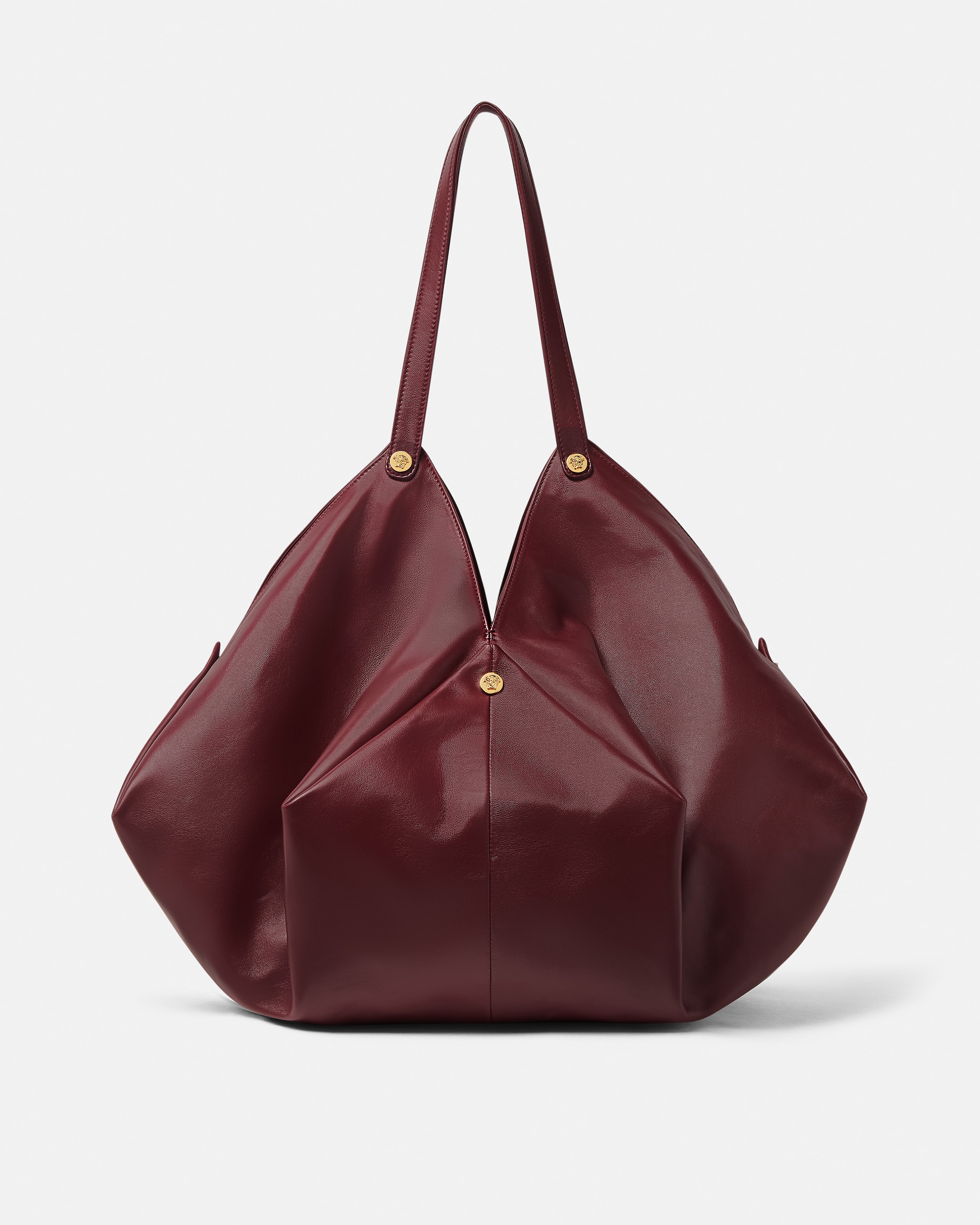 Versace Protea Large Shoulder Bag In Burgundy