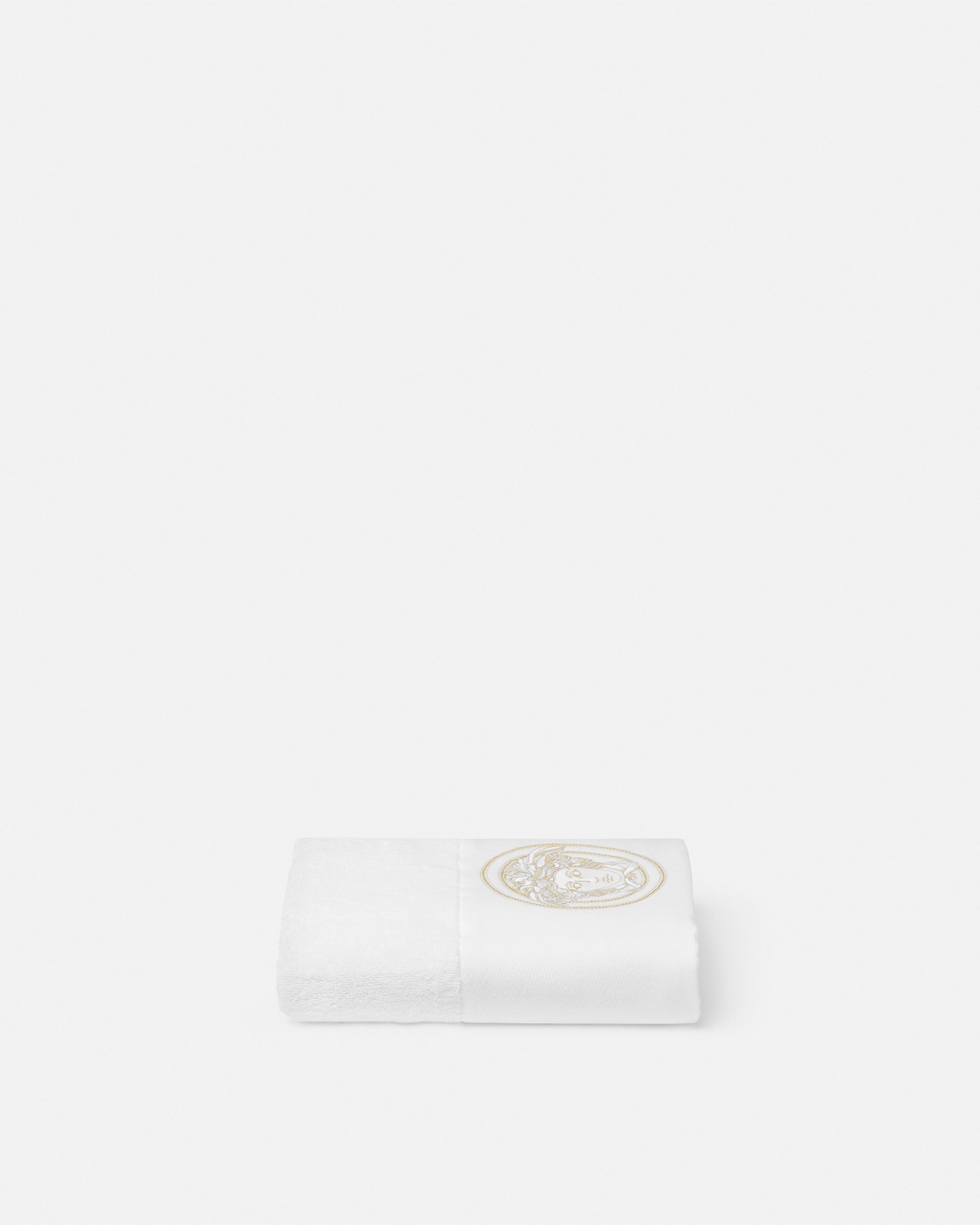 Versace Medusa Gala Hand Towel In Blanc