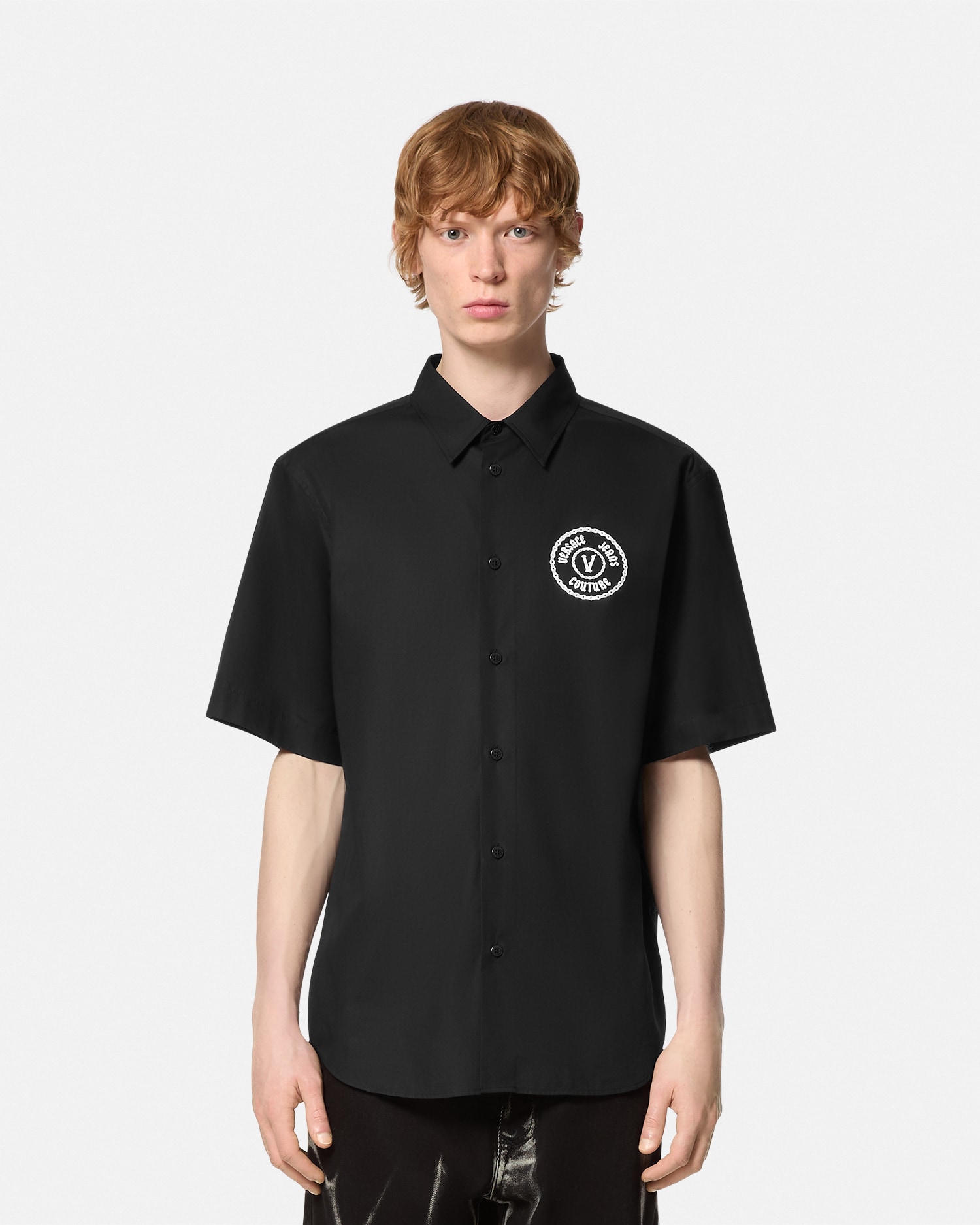 Chain V-Emblem Regular-Fit Shirt